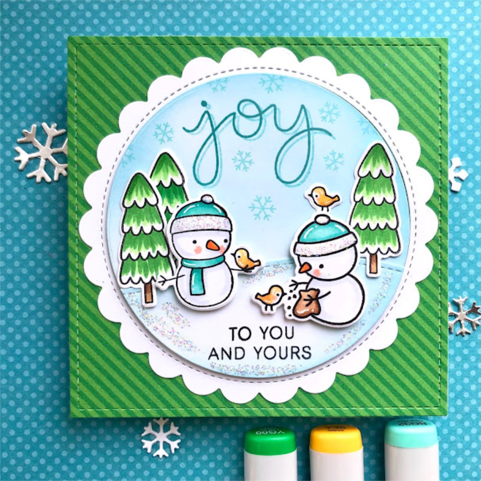 Nine Little Snowmen Cutting Dies & Stamps Set
