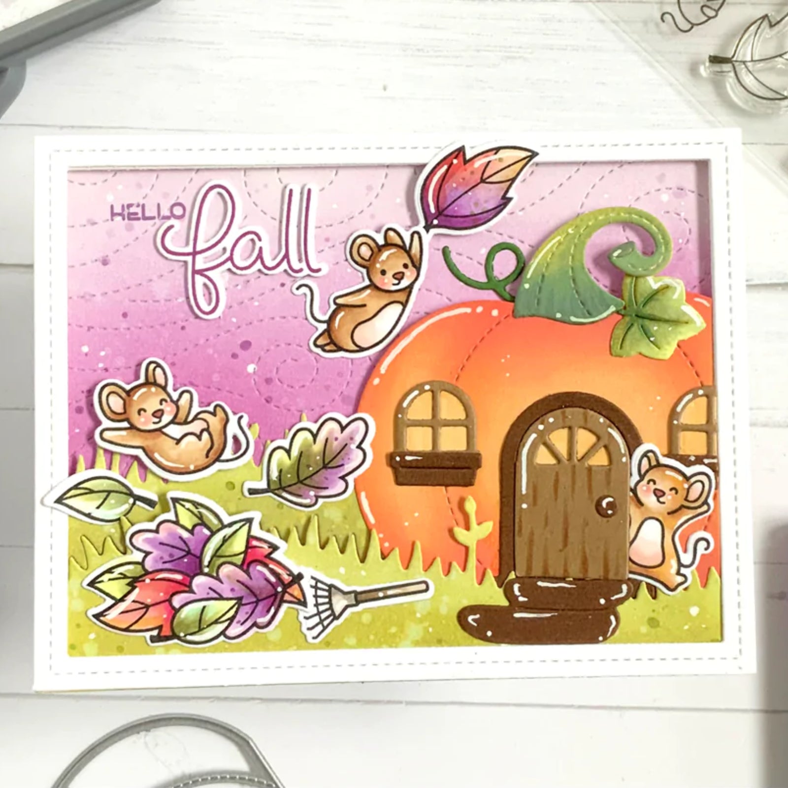 Stitched Pumpkin House Cutting Die Set
