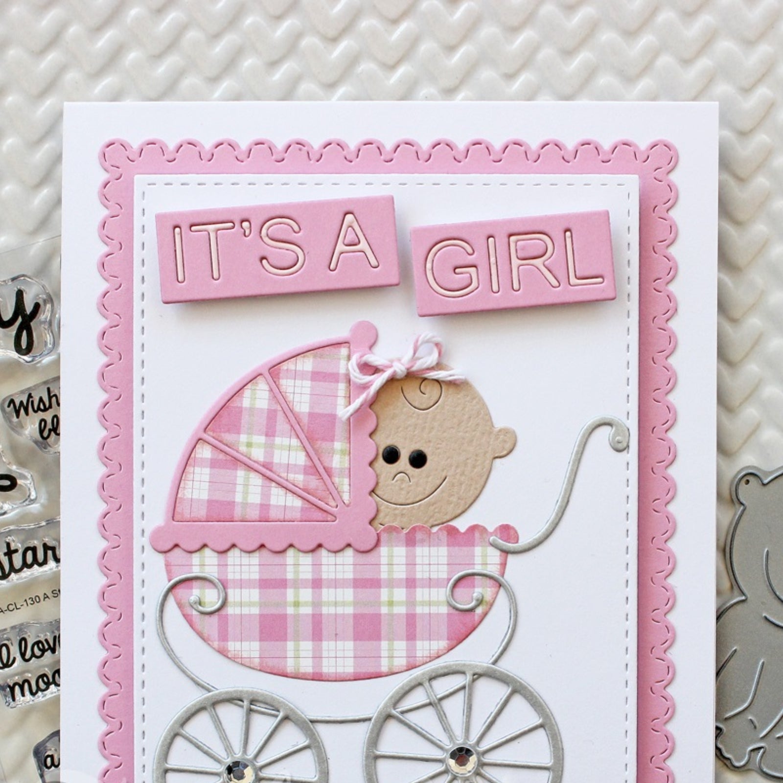 Baby Block Sentiment Words Cutting Dies