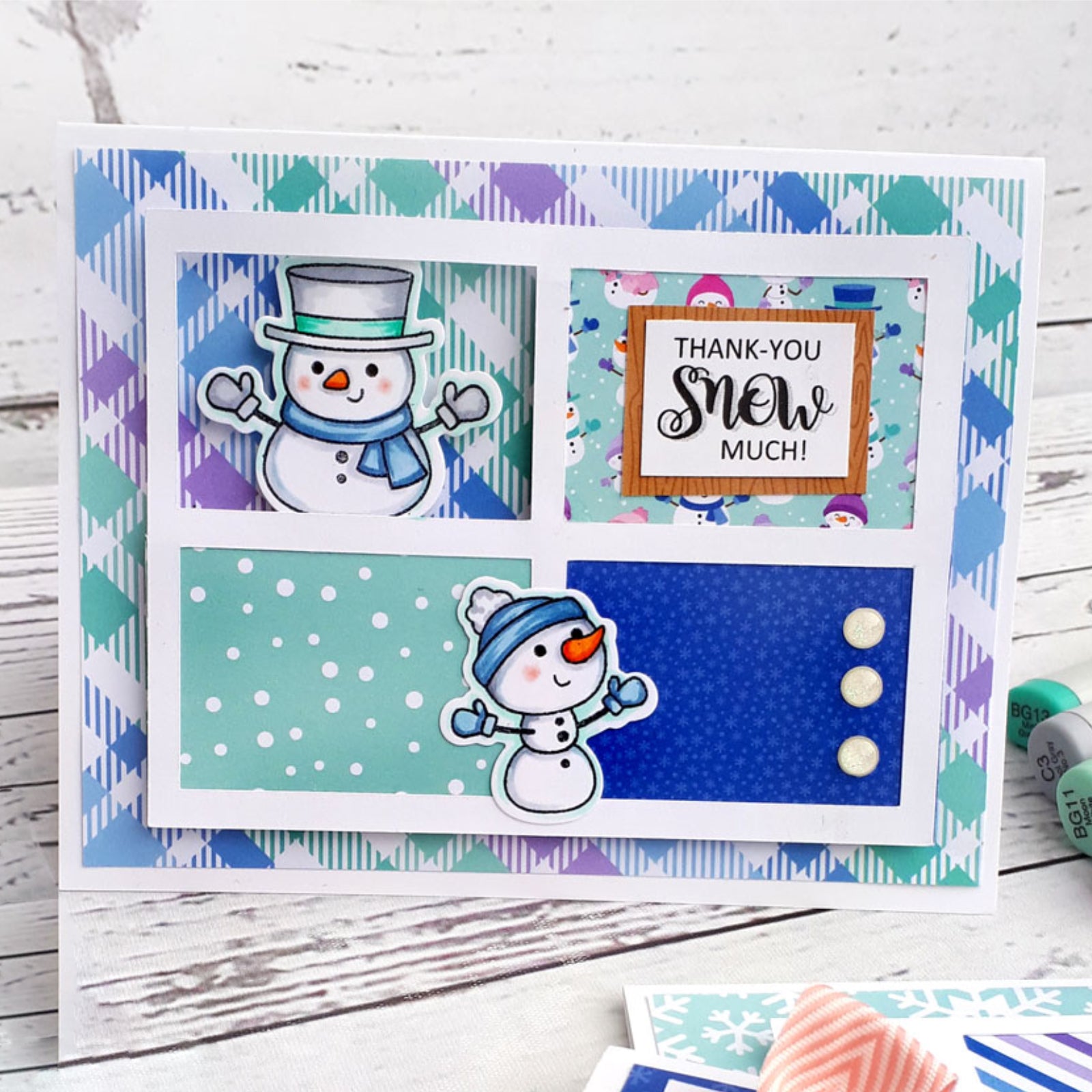 You’re Snow Much Fun Yetis & Snowmen w Snowflakes Cutting Dies & Stamps Set