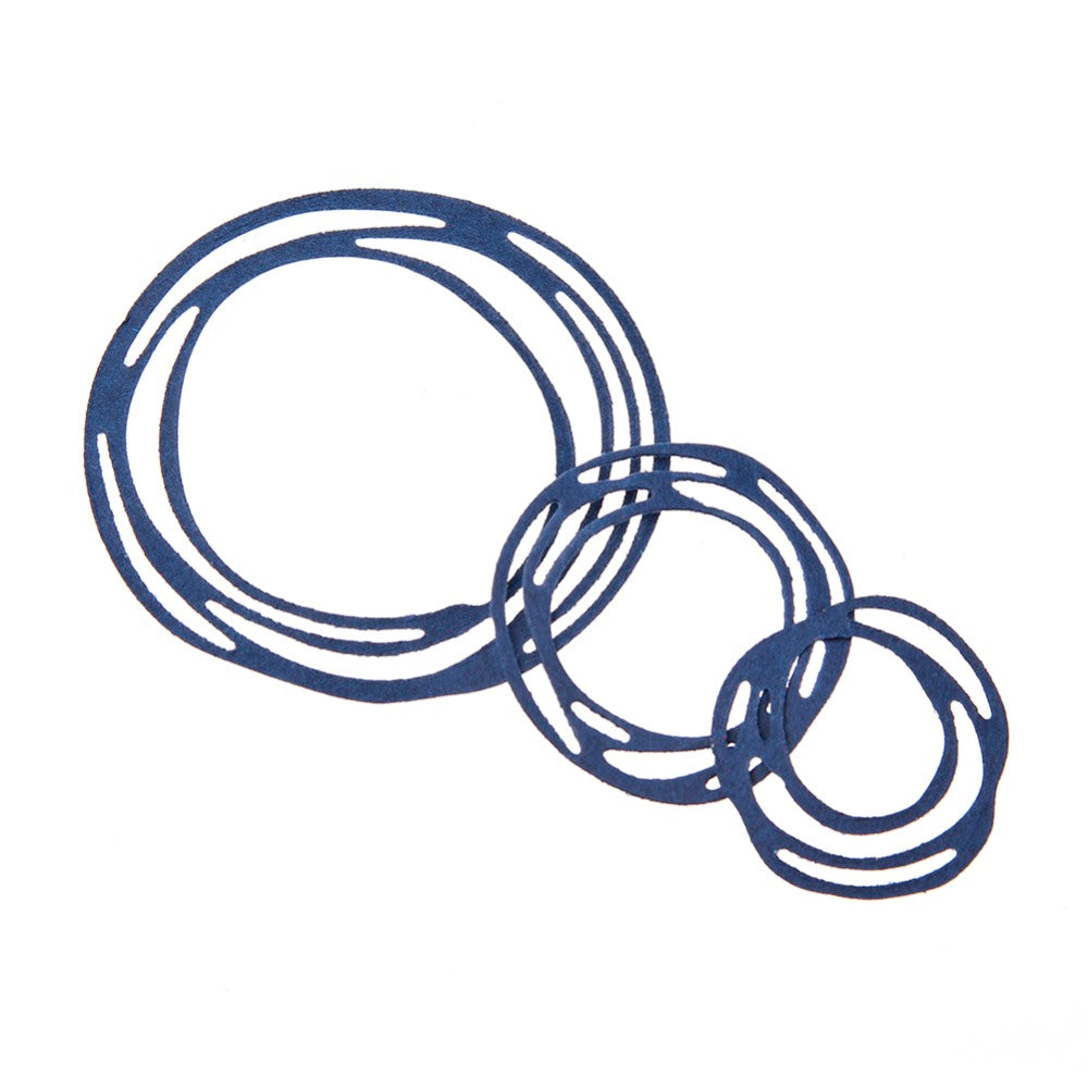 Circular Wreaths Cutting Dies – Modern Scribble Rings 3 Piece