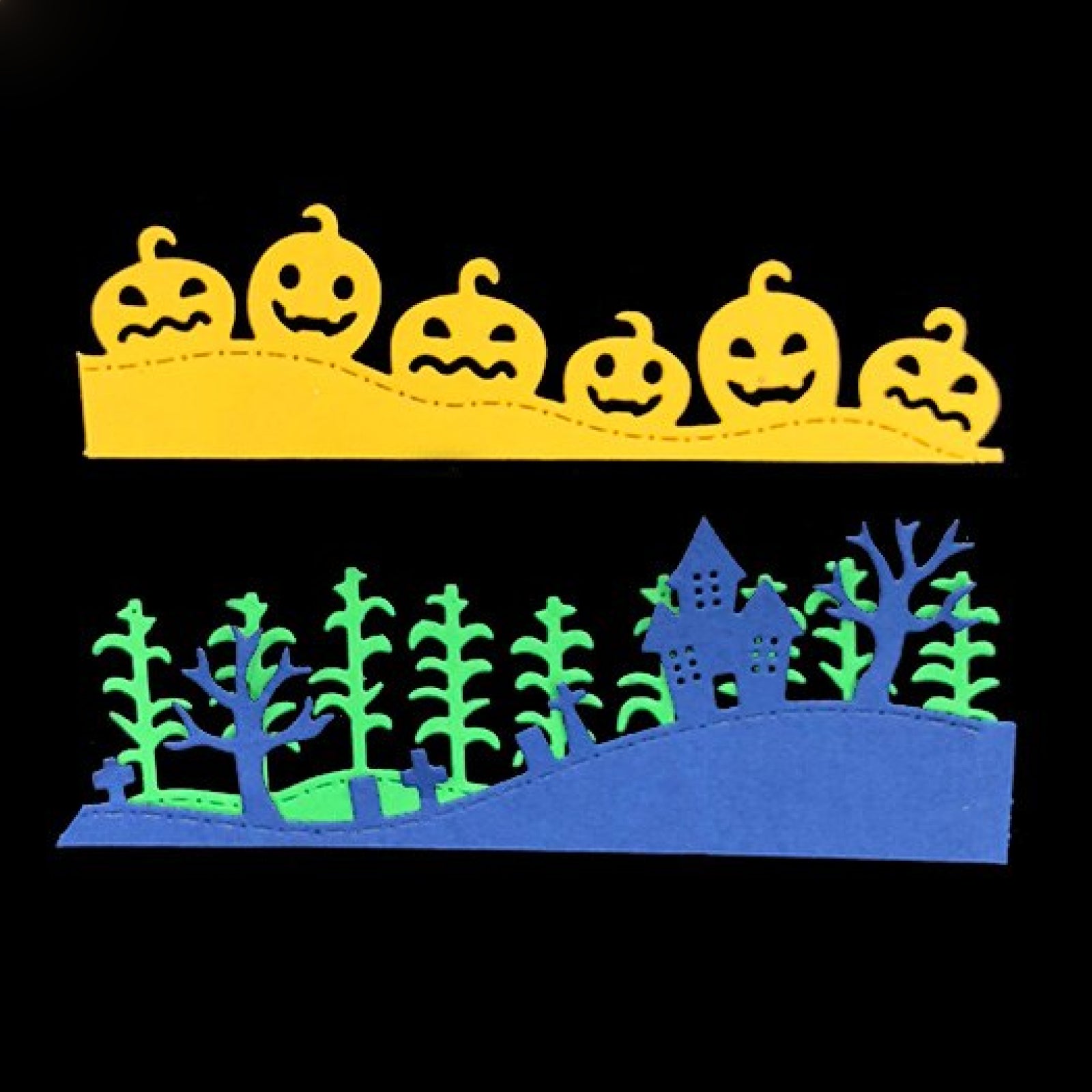 Halloween Scenes Borders Trio Cutting Dies