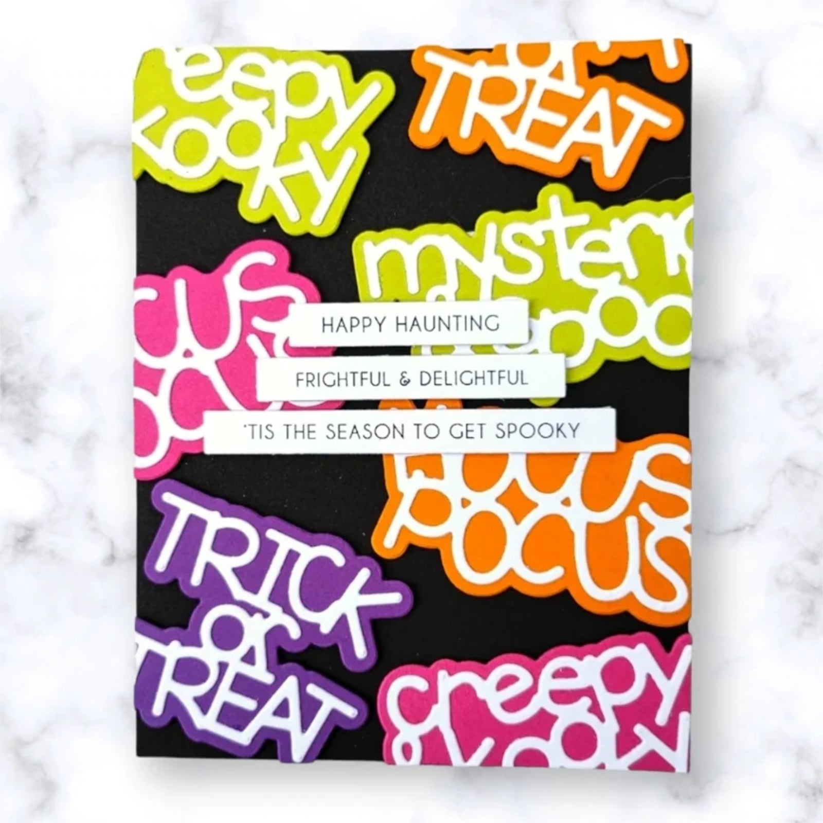 Halloween Phrases w Shadows Cutting Dies