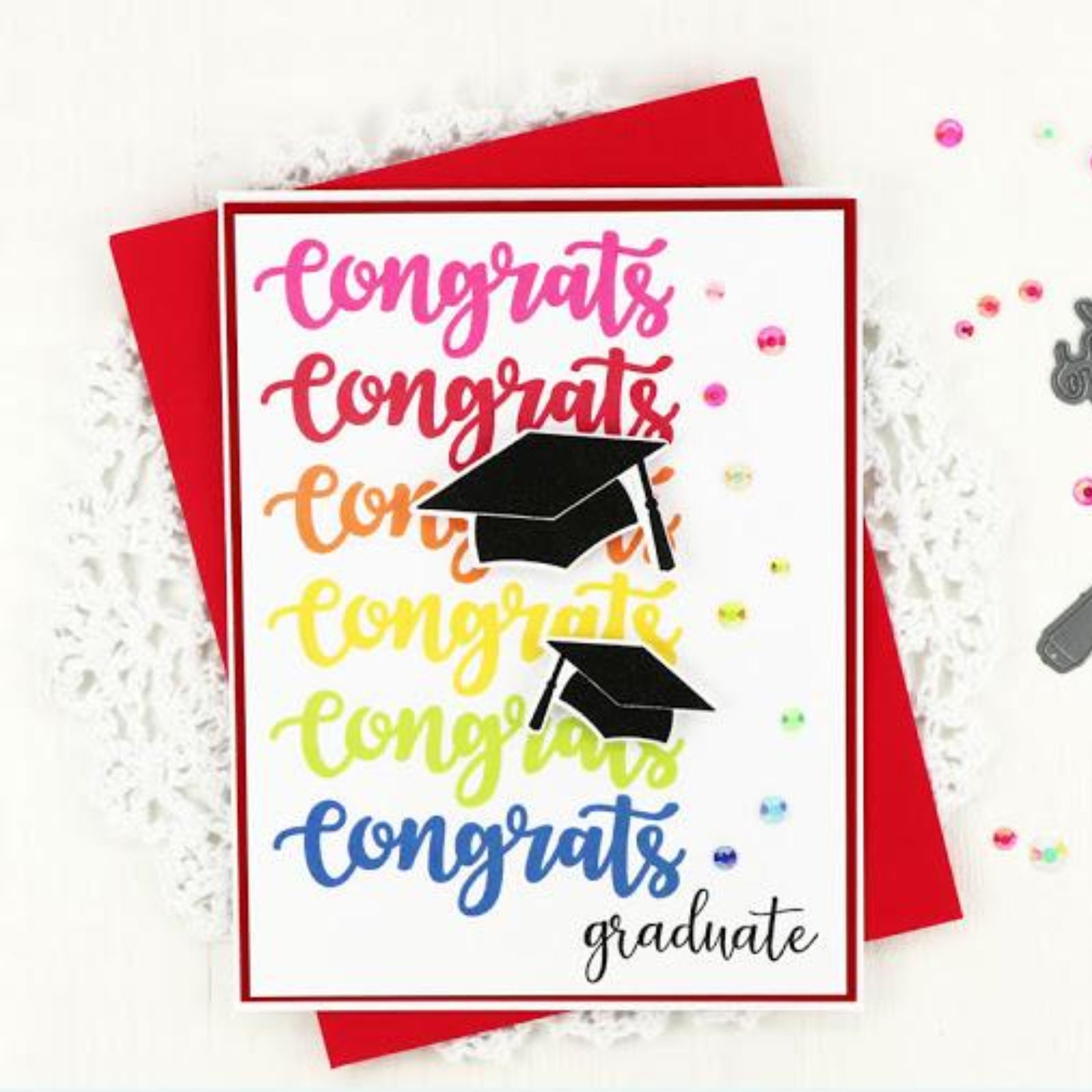 Hats Off To You Graduate Cutting Dies and Stamps Set