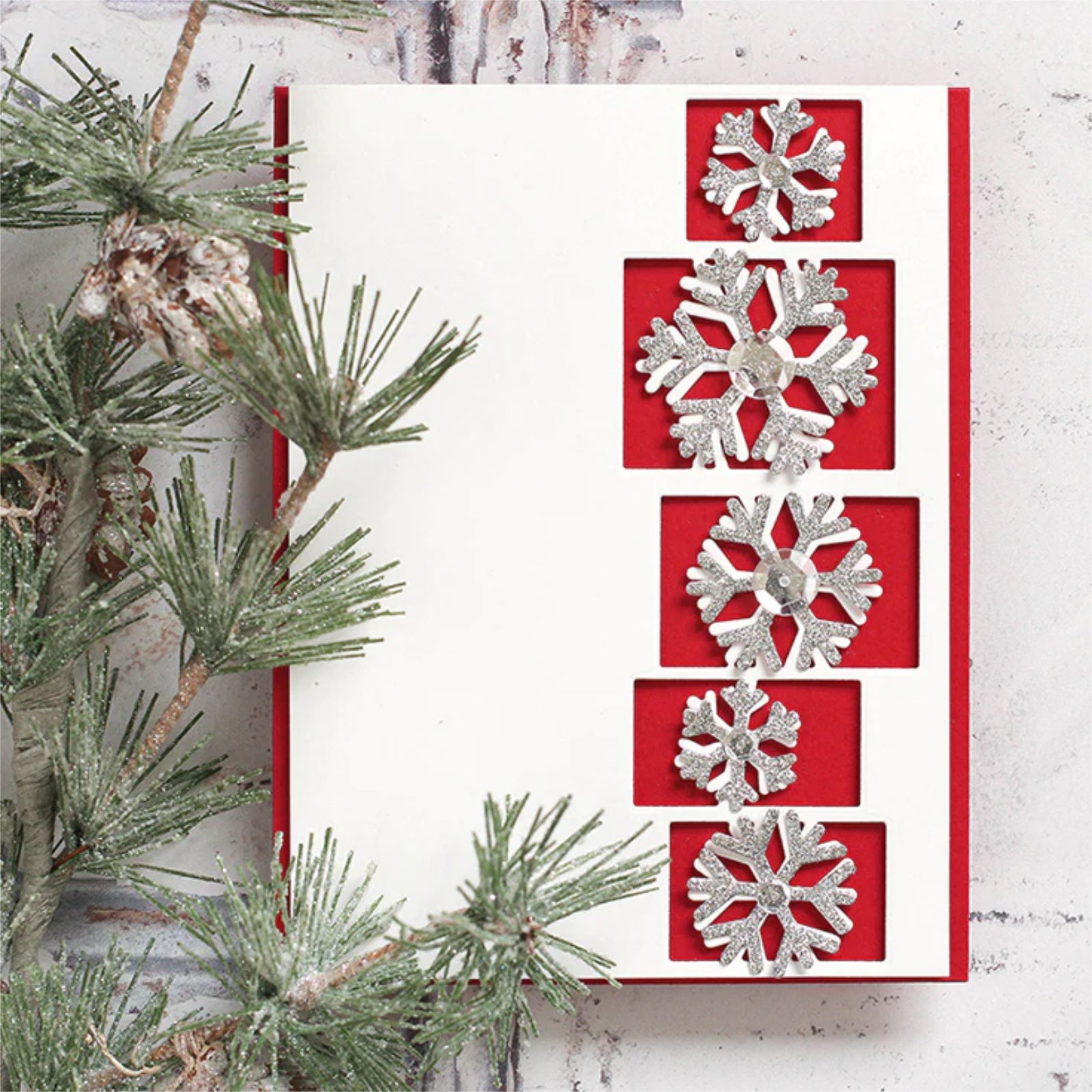 Snowflakes Cutout Rectangles Cutting Die