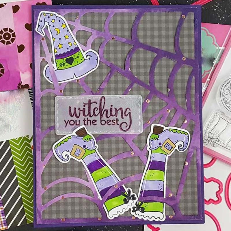 Spider Web Close-up Background Frame Cutting Die