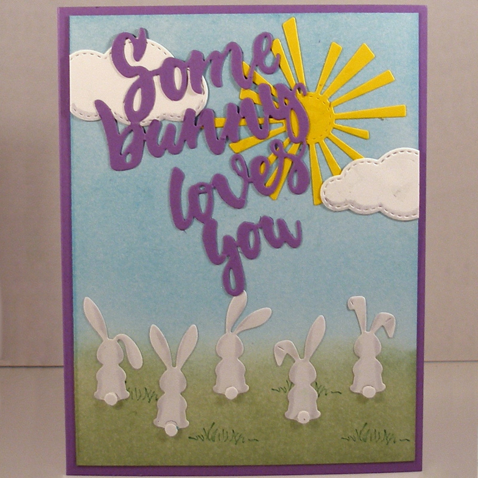Some Bunny Loves You Sentiment Words Cutting Dies