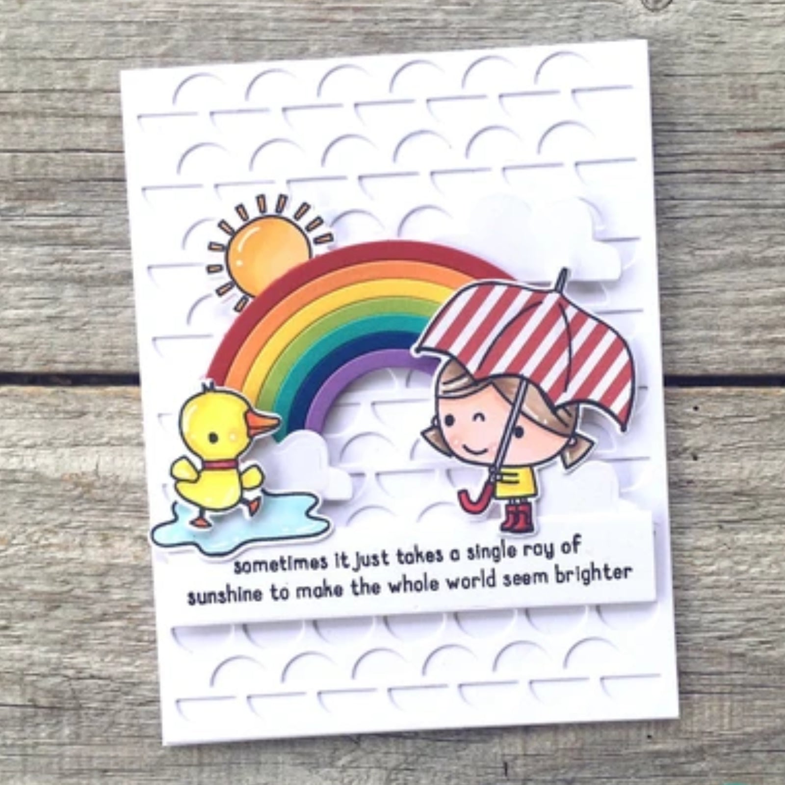 Sunny Weather w Clouds & Rainbow Cutting & Embossing Dies