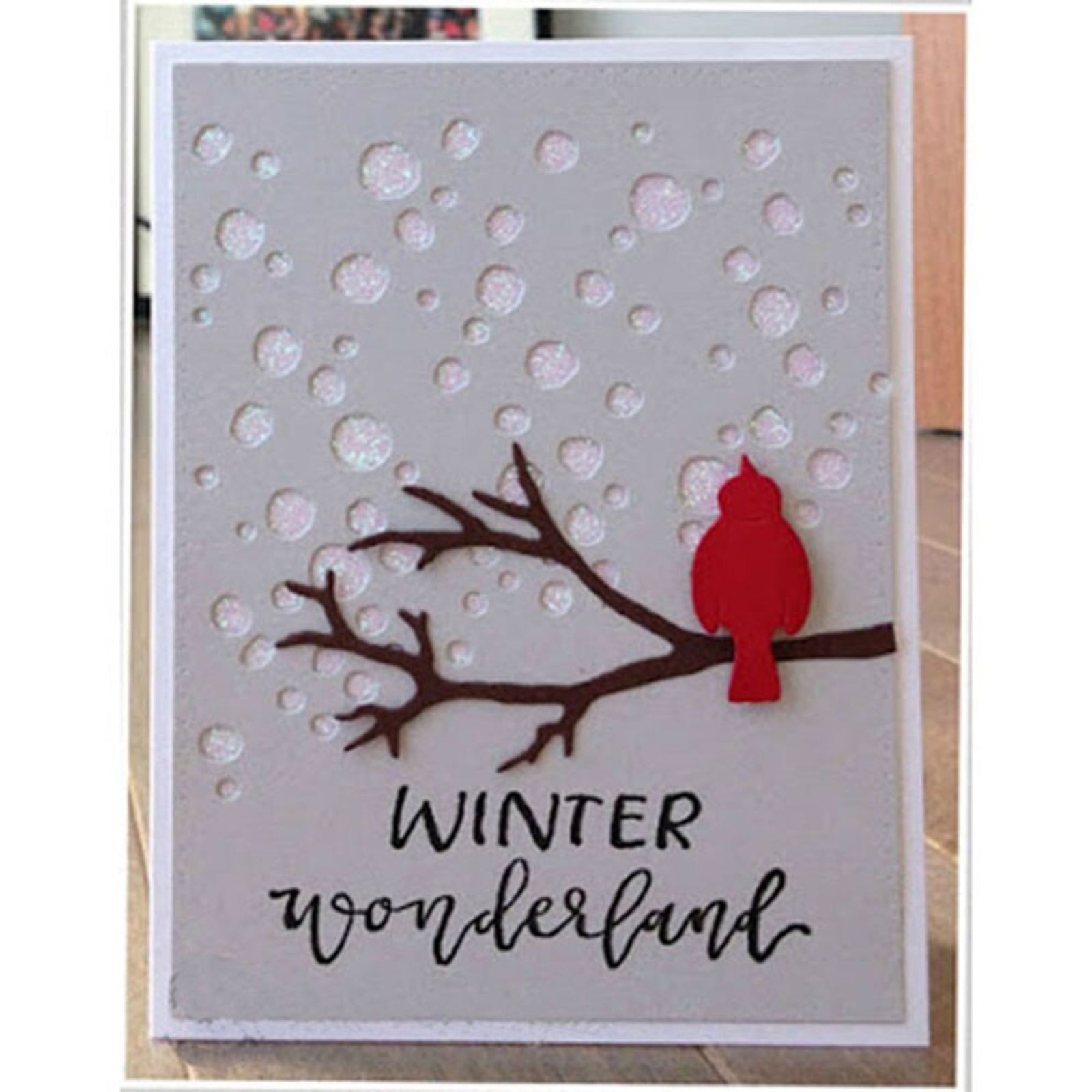 Winter Snow Scene w Branch & Birds Cutting Dies