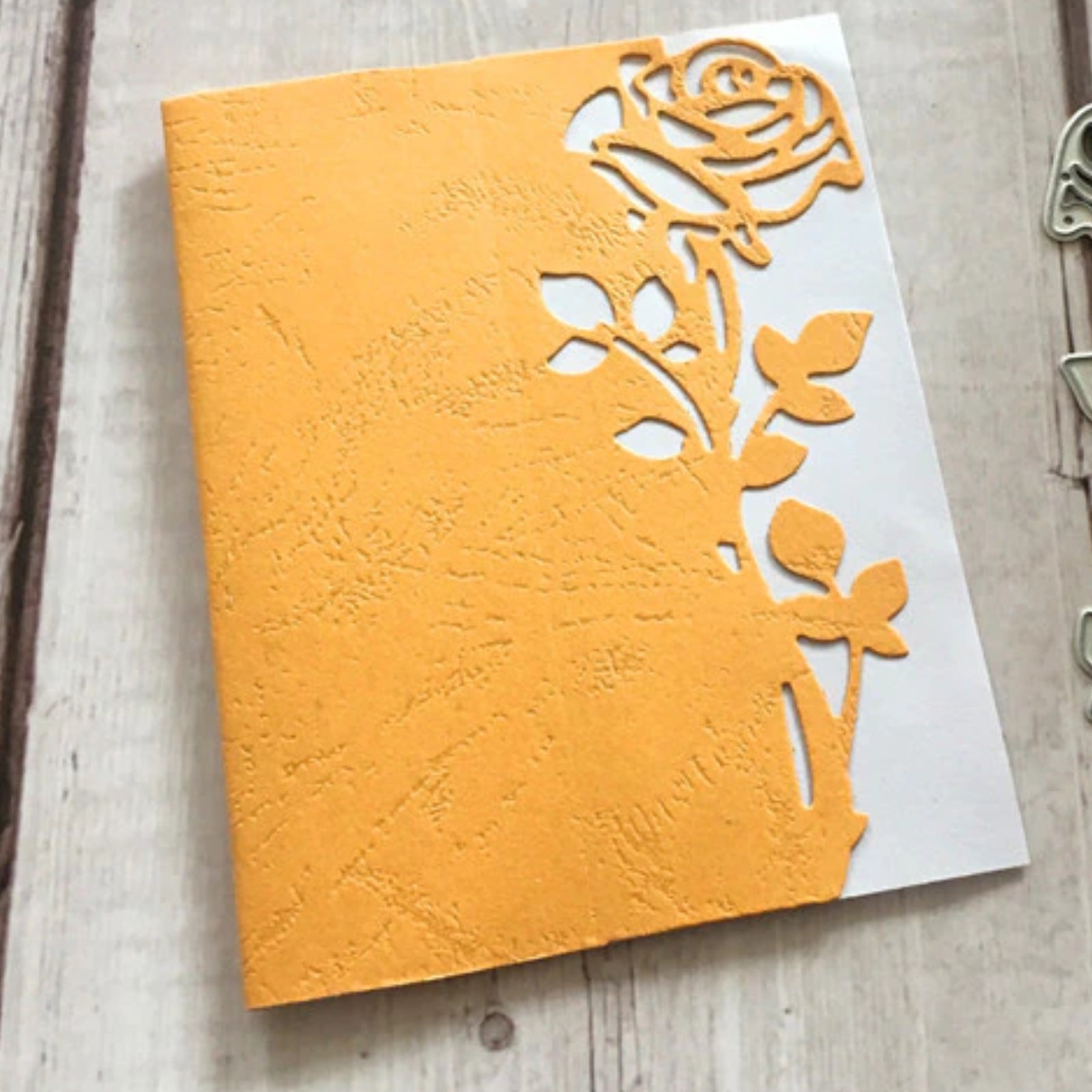 Rose Stem w Leaves Cutout Border Cutting Die