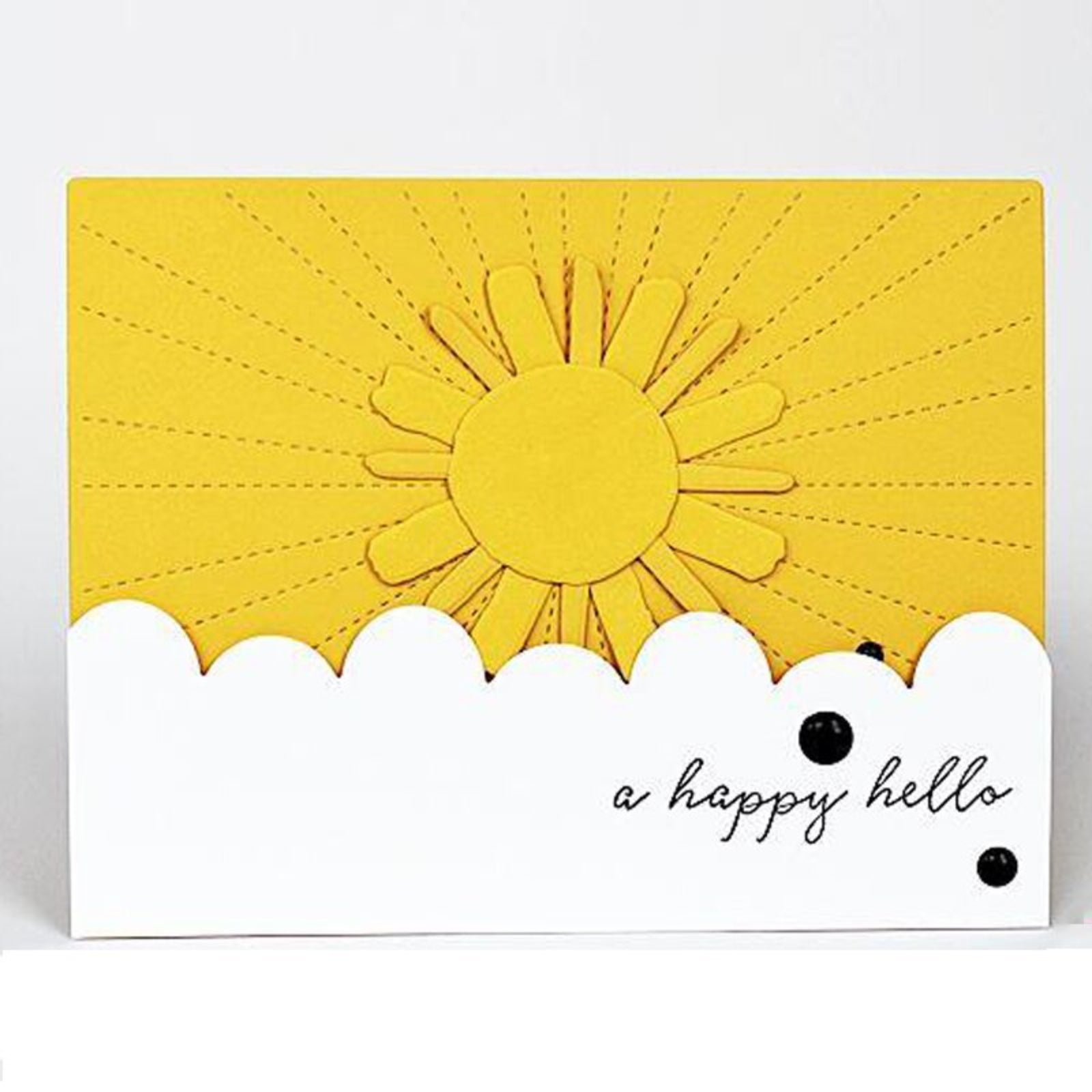 Stitched Rays Sunburst Background Cutting Die