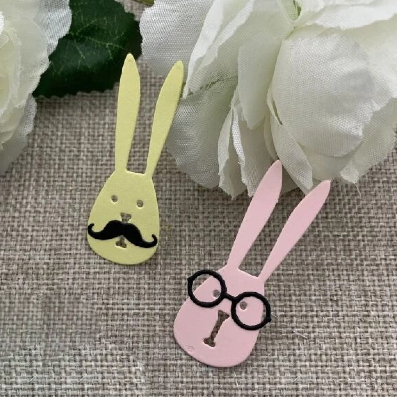 Mr. Bunny Head w Tag Cutting & Embossing Dies