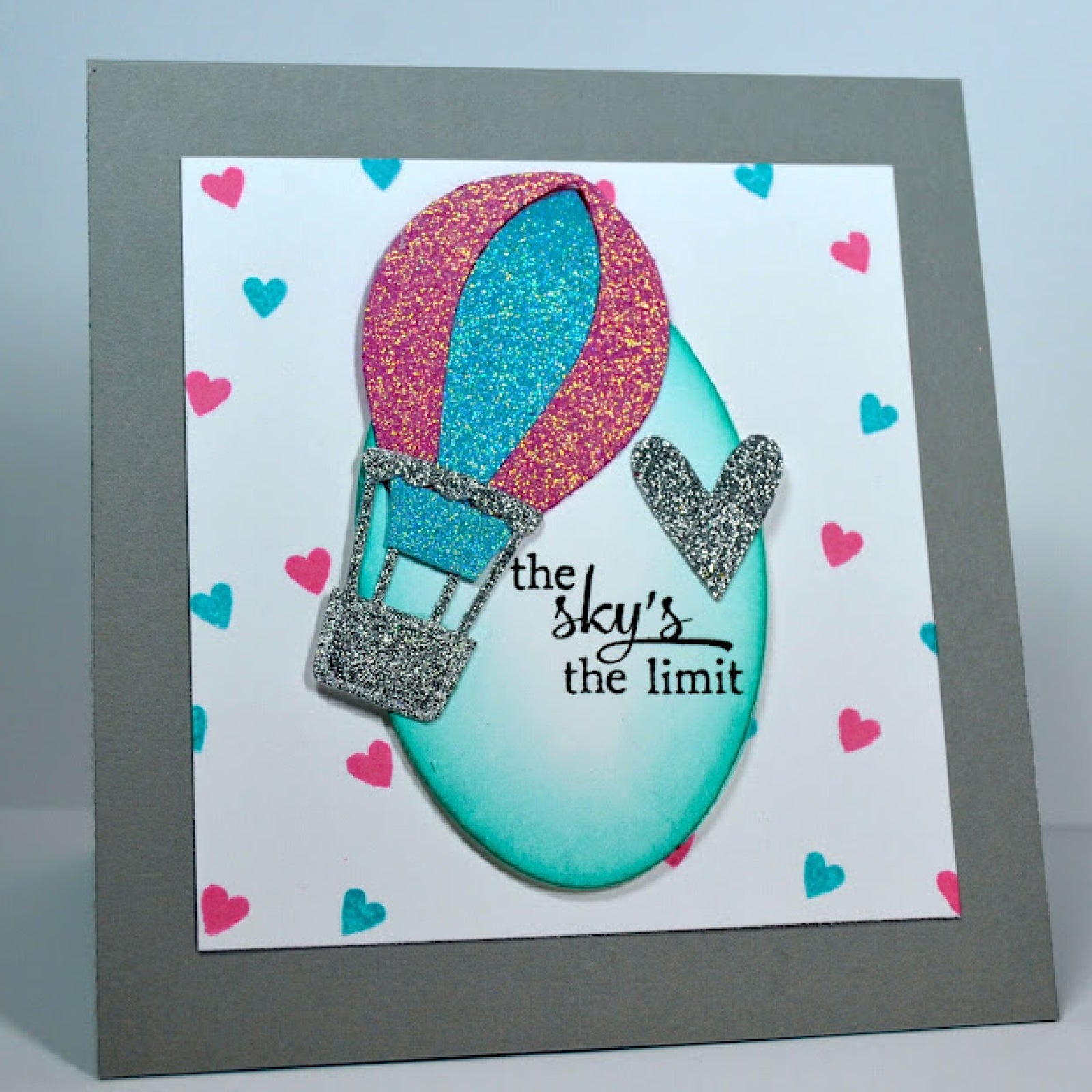 Pop Up Hot Air Balloon w Clouds Cutting Embossing Dies