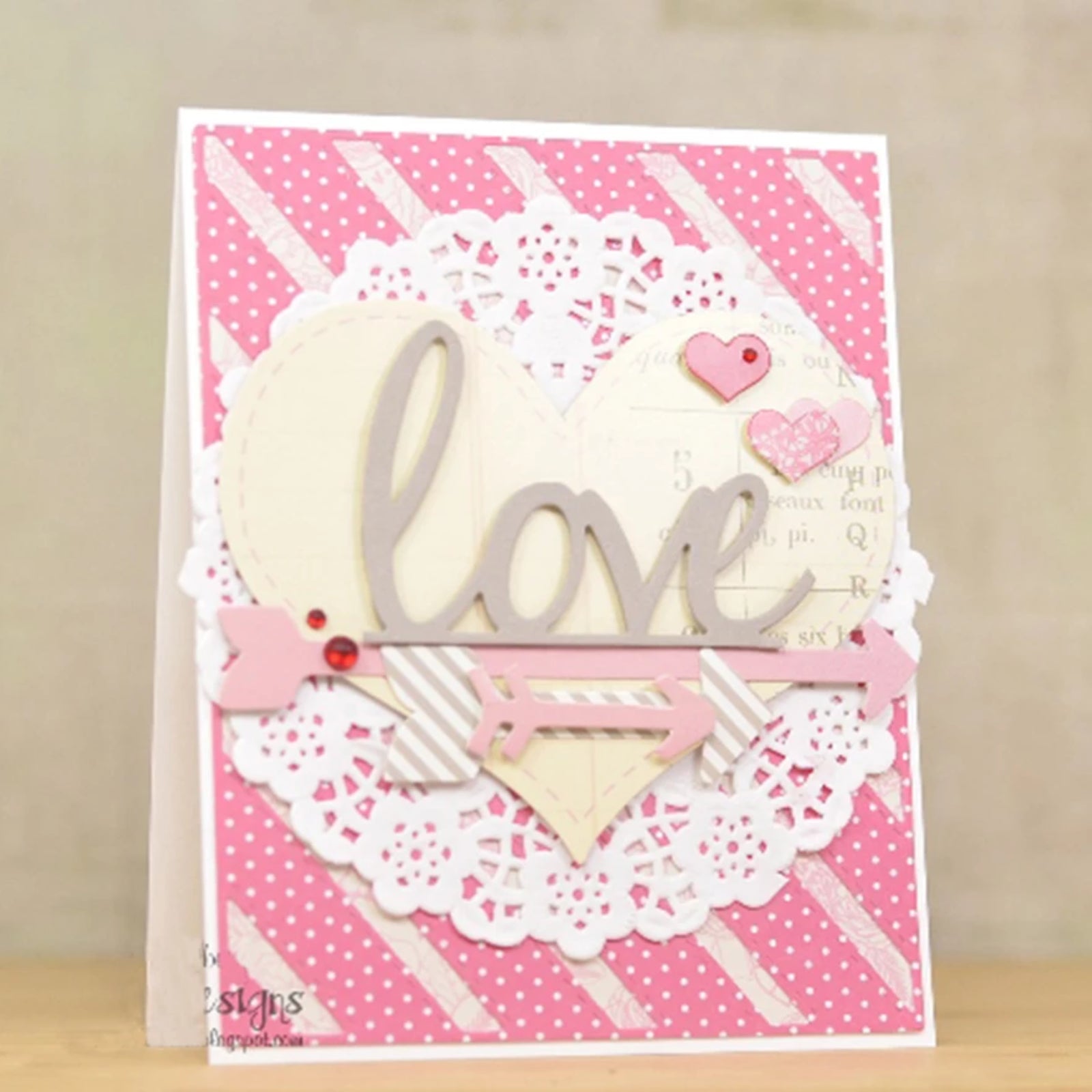 Love Sentiments Collage Background Cutting Die