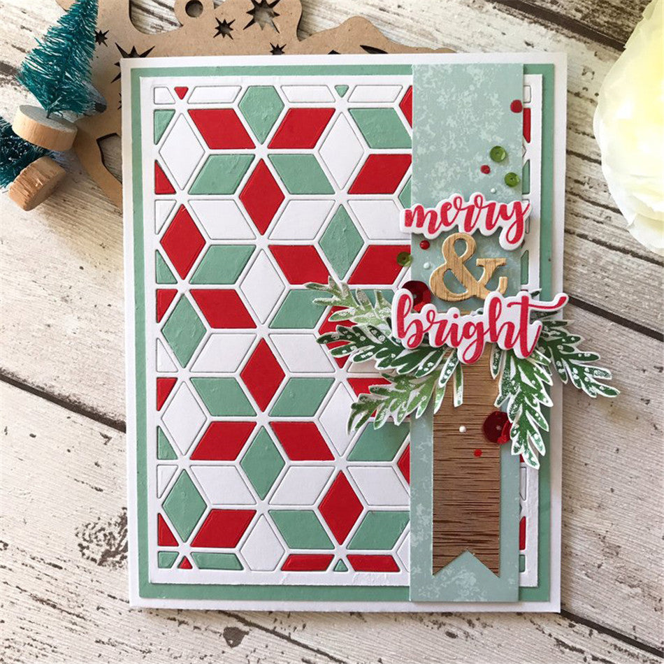 Snowflake / Star / Cubes Geometric Shapes Background Cutting Die