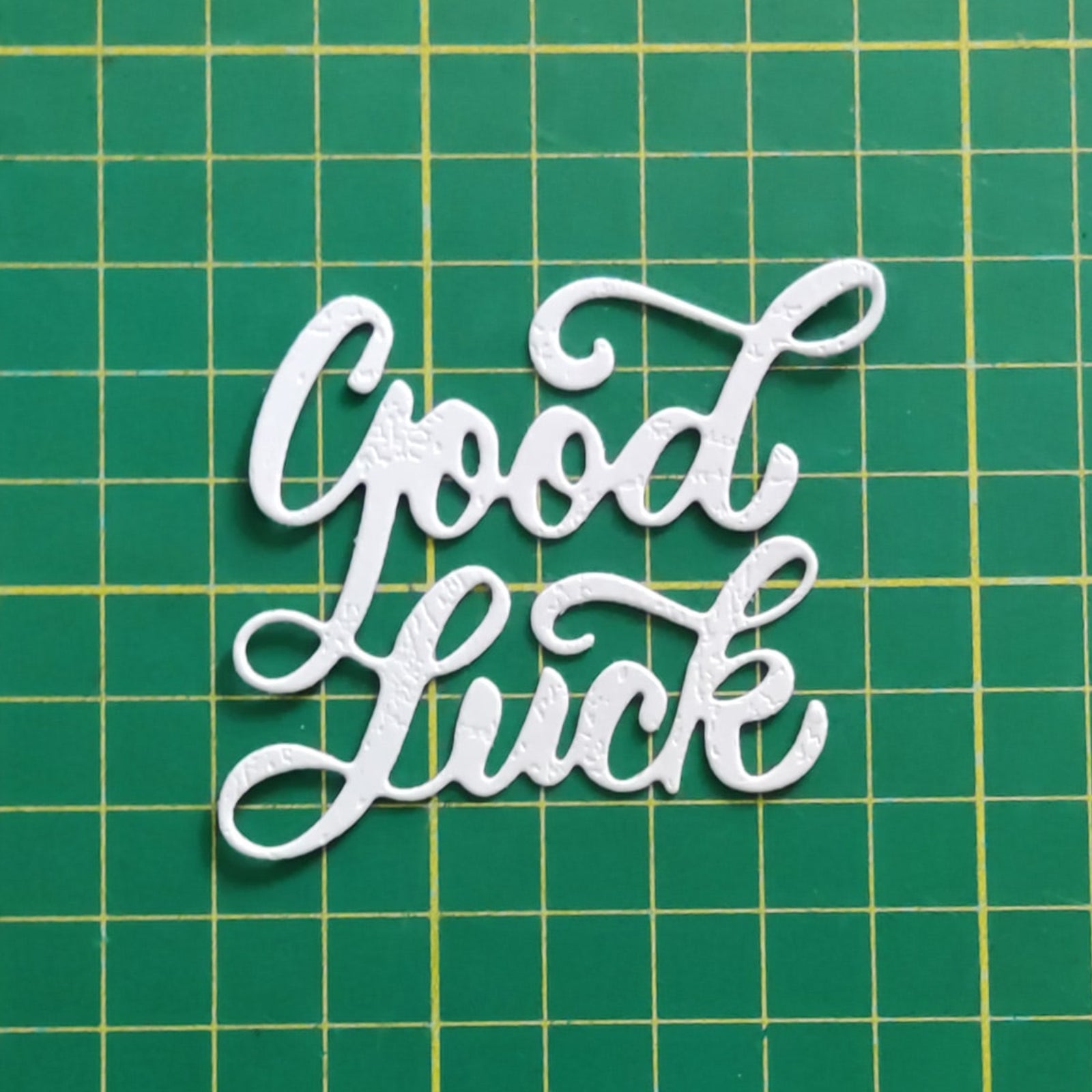 Good Luck Script Sentiment Words Cutting Die
