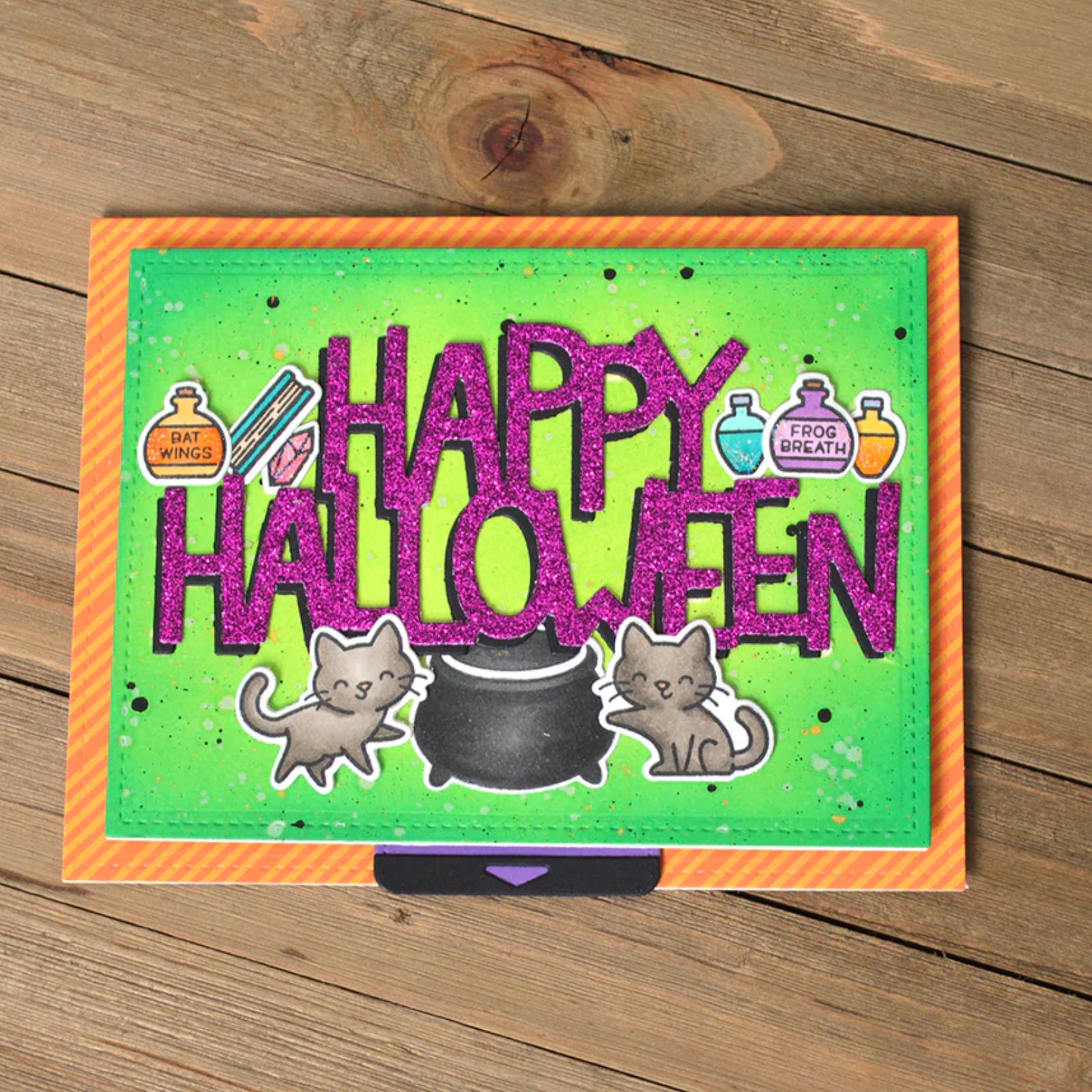 Happy Halloween Large Sentiment Words Cutting Die