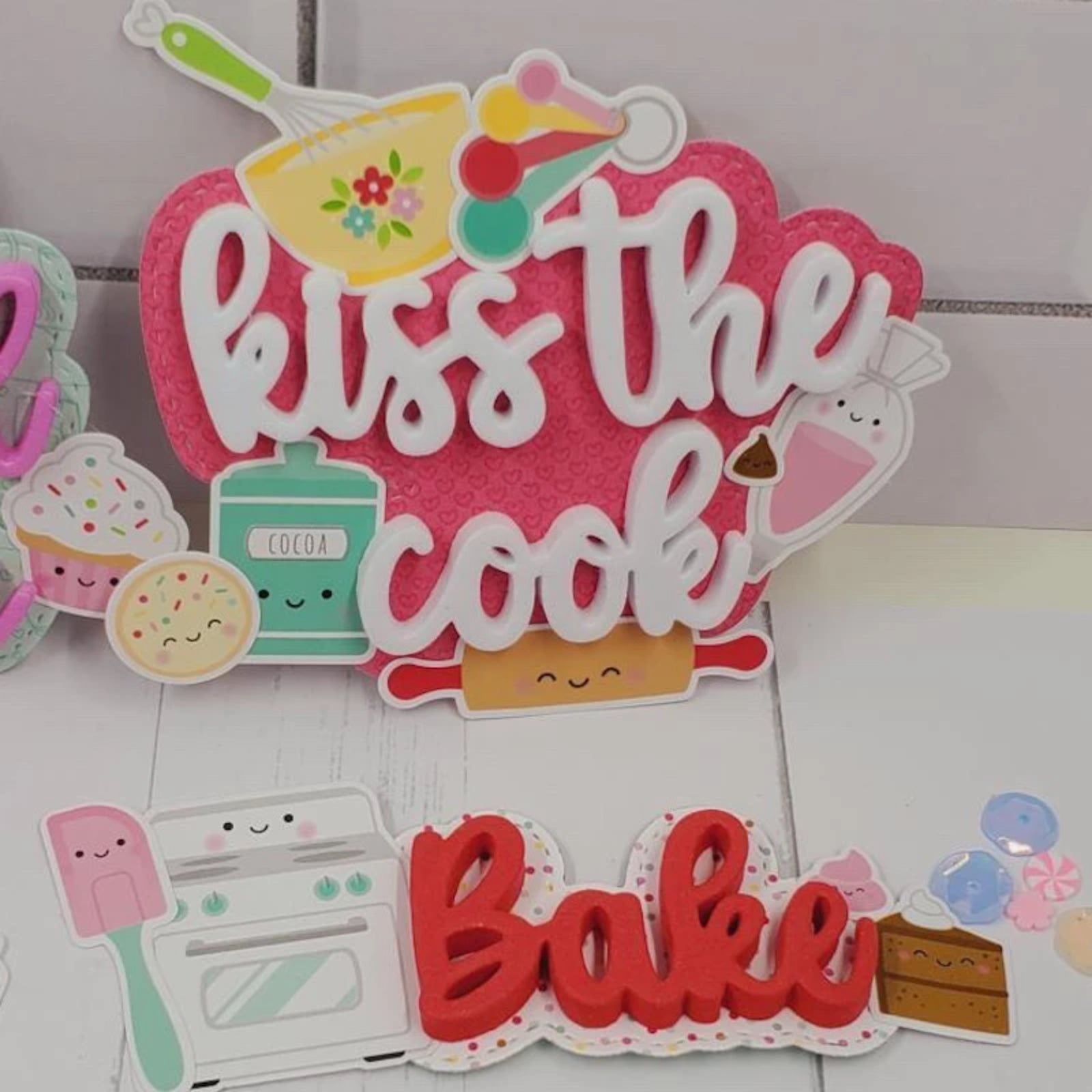 Kiss The Cook Sentiments Cutting & Embossing Dies