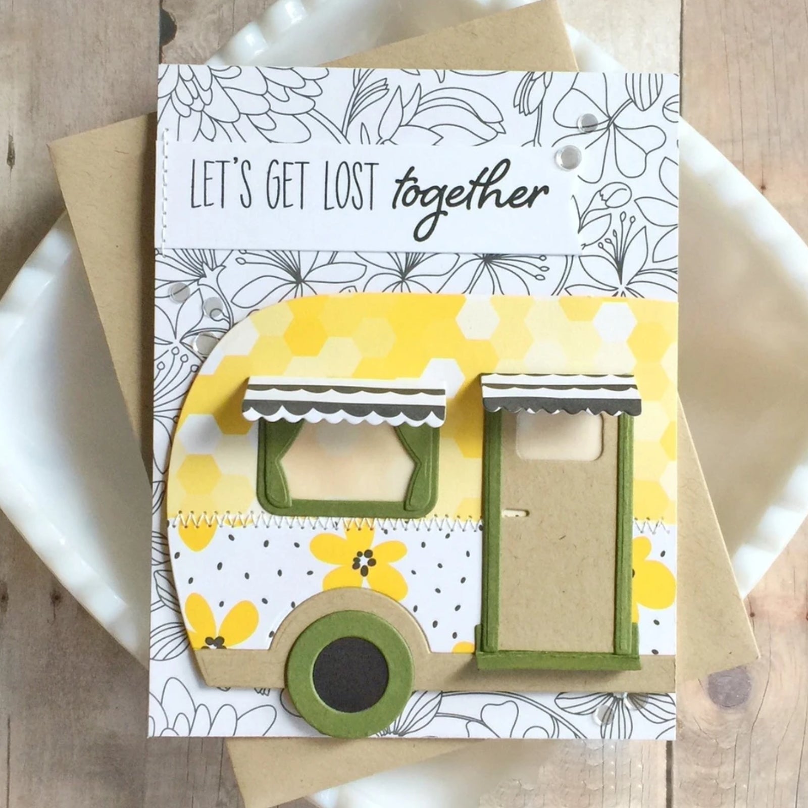Large Camper Trailer Card Cutting & Embossing Dies