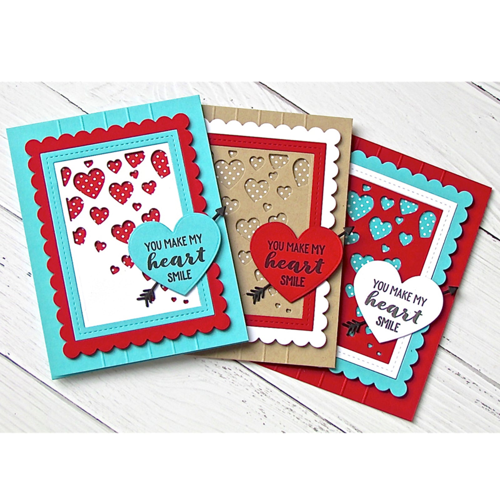 Hearts Backgrounds w Arrows Frame Cutting Dies