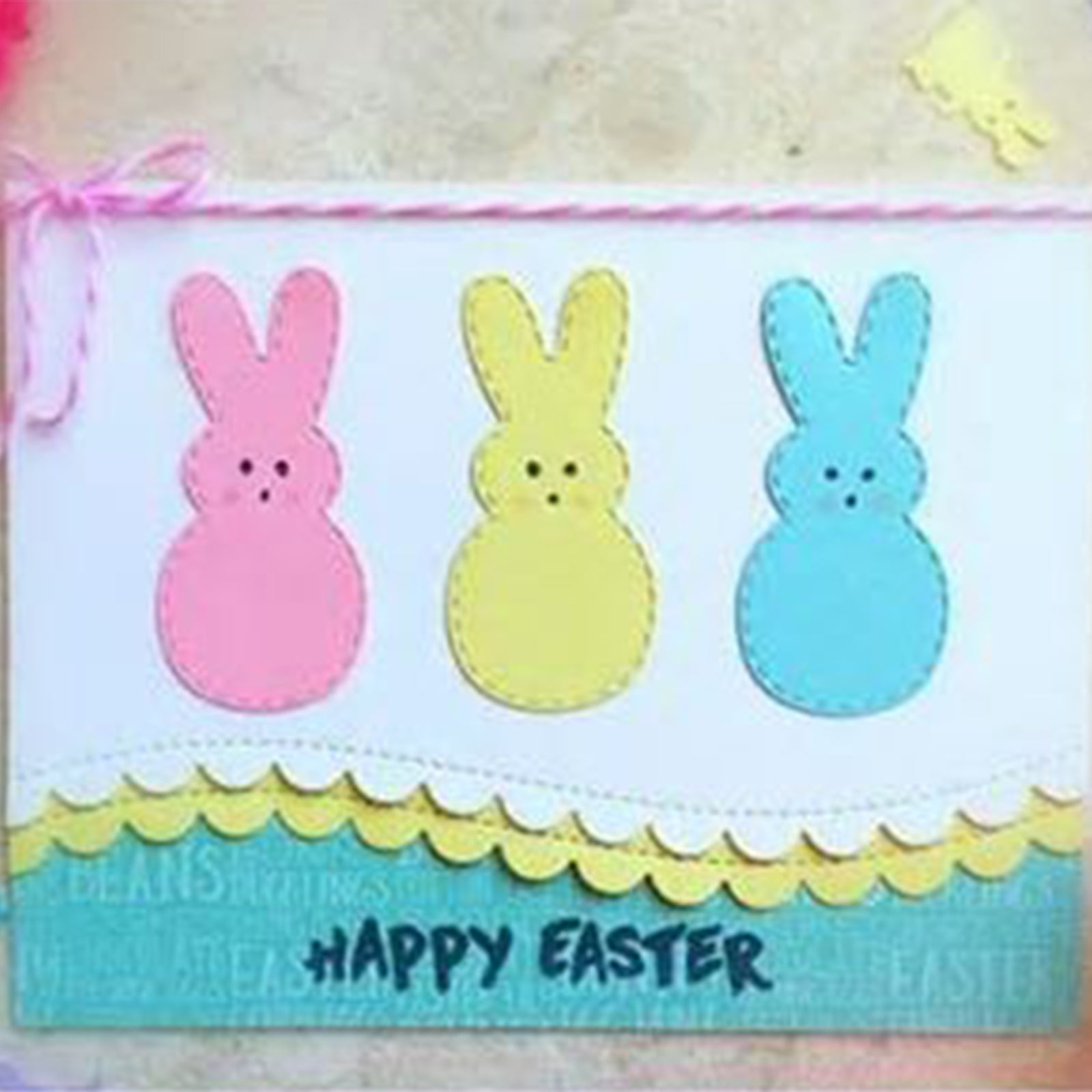 Easter Bunnies Stitched Peeps Cutting & Embossing Dies - 2 Sizes