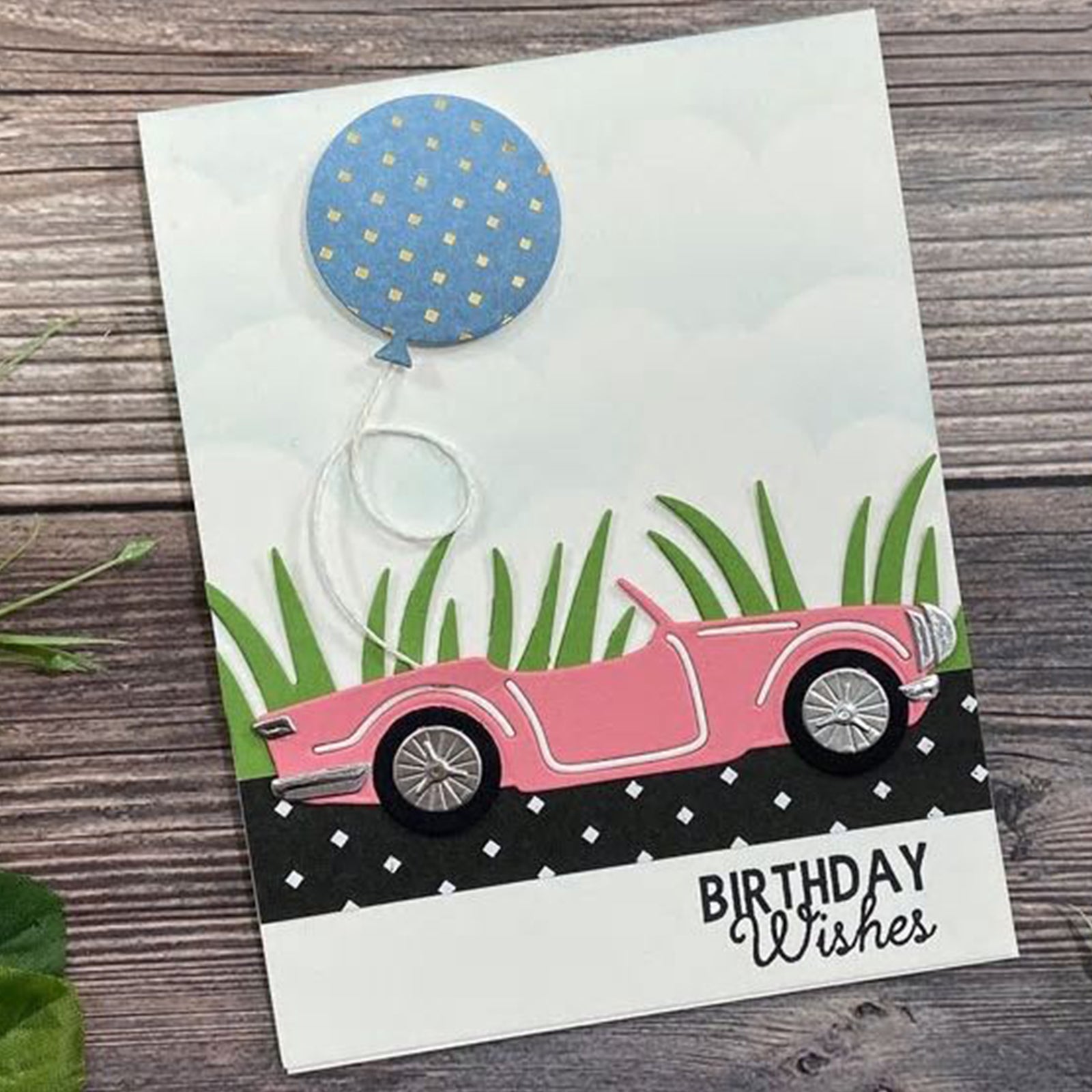 Classic Sports Car w Heart Balloons Cutting Dies – Love the Moment