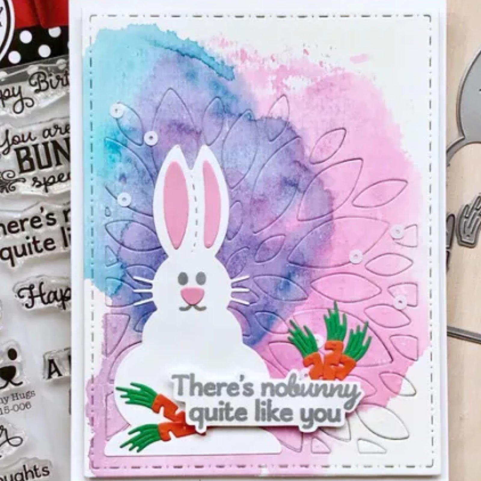 Bunny Rabbit w Carrot Cutting & Embossing Dies