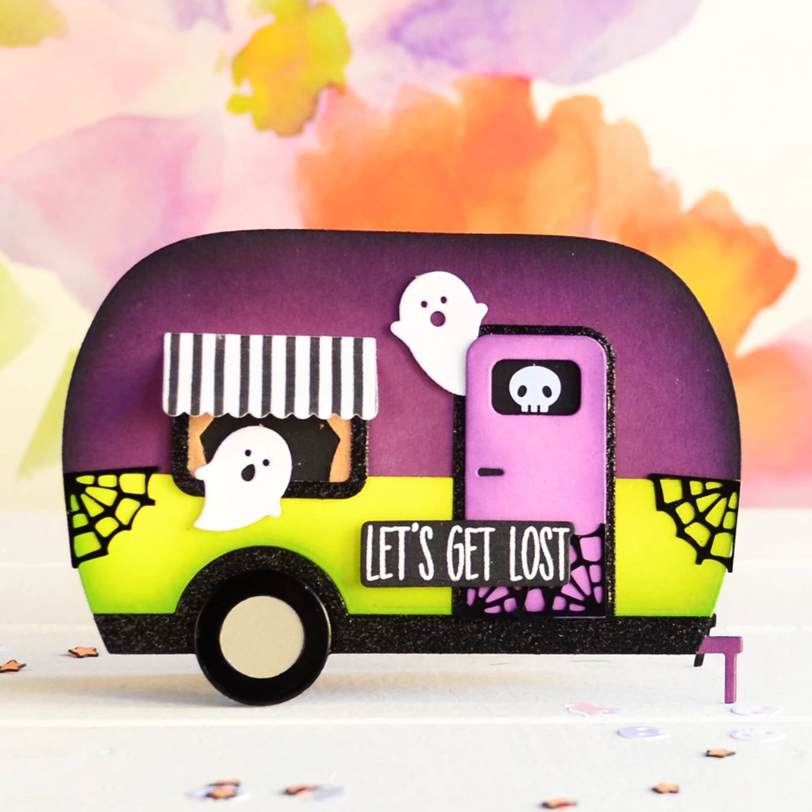Large Camper Trailer Card Cutting & Embossing Dies
