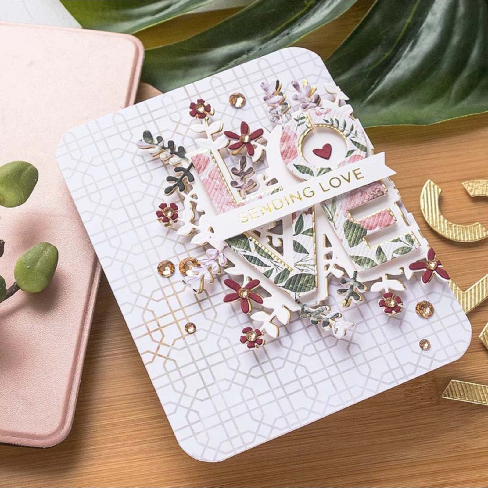 Blooming Love Word Cutting & Embossing Dies