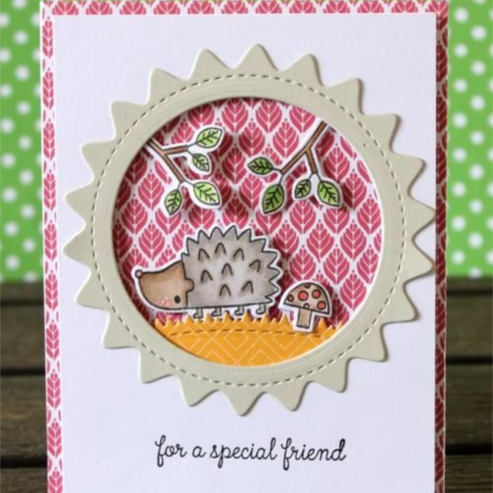 Boo to You Circular Frame w Stitched Burst Outer Frame Cutting Die