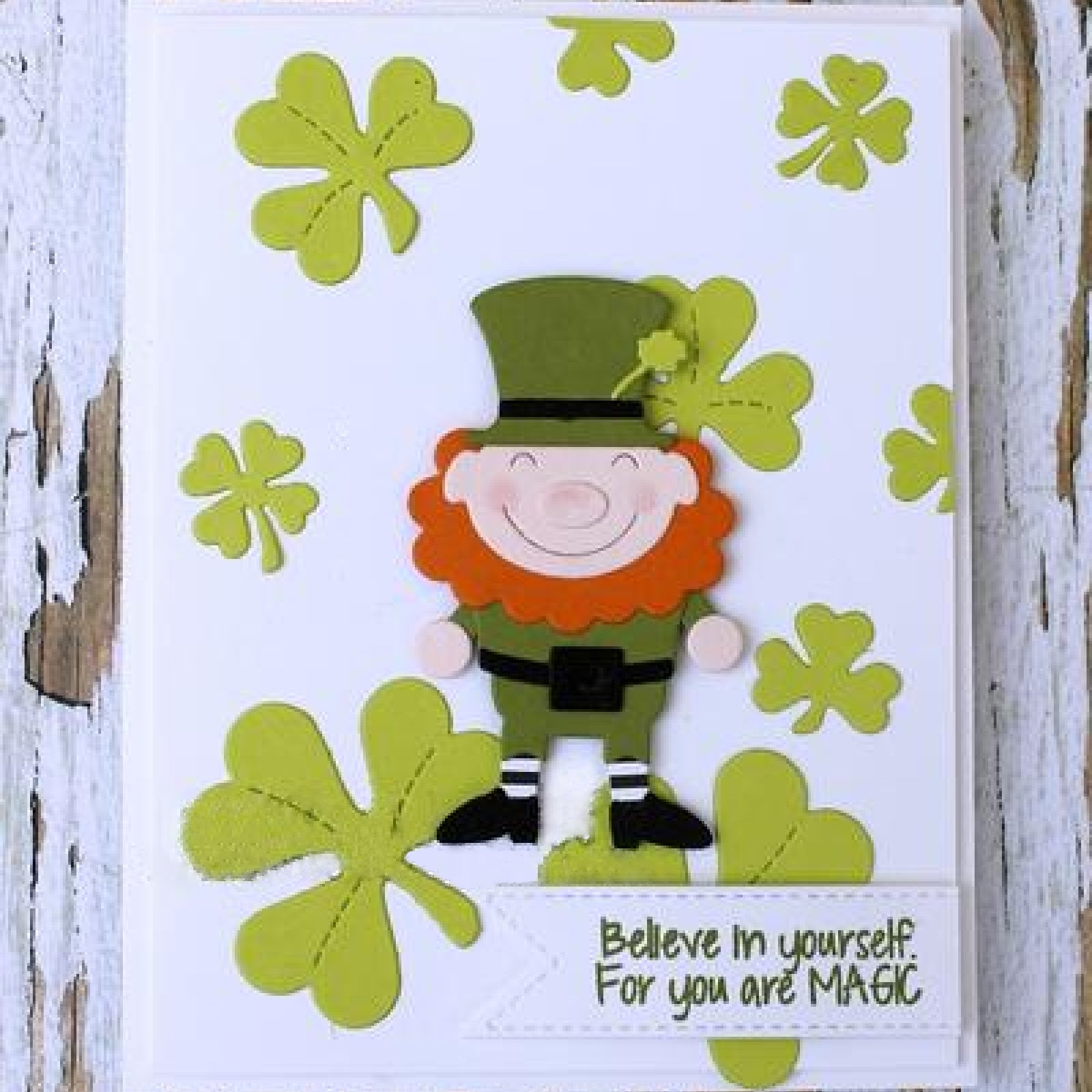 Happy Leprechaun w Two Hats Cutting & Embossing Dies