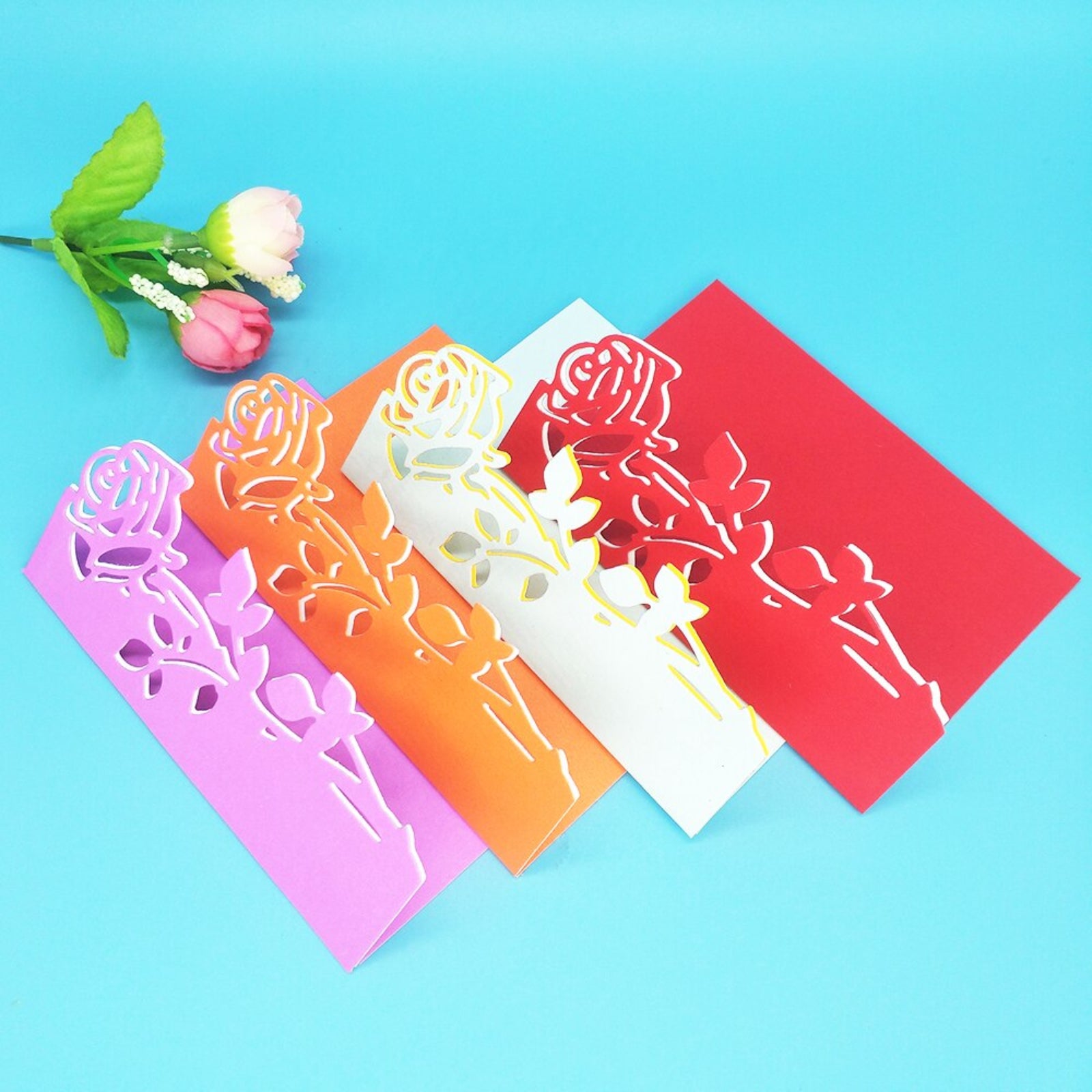 Rose Stem w Leaves Cutout Border Cutting Die