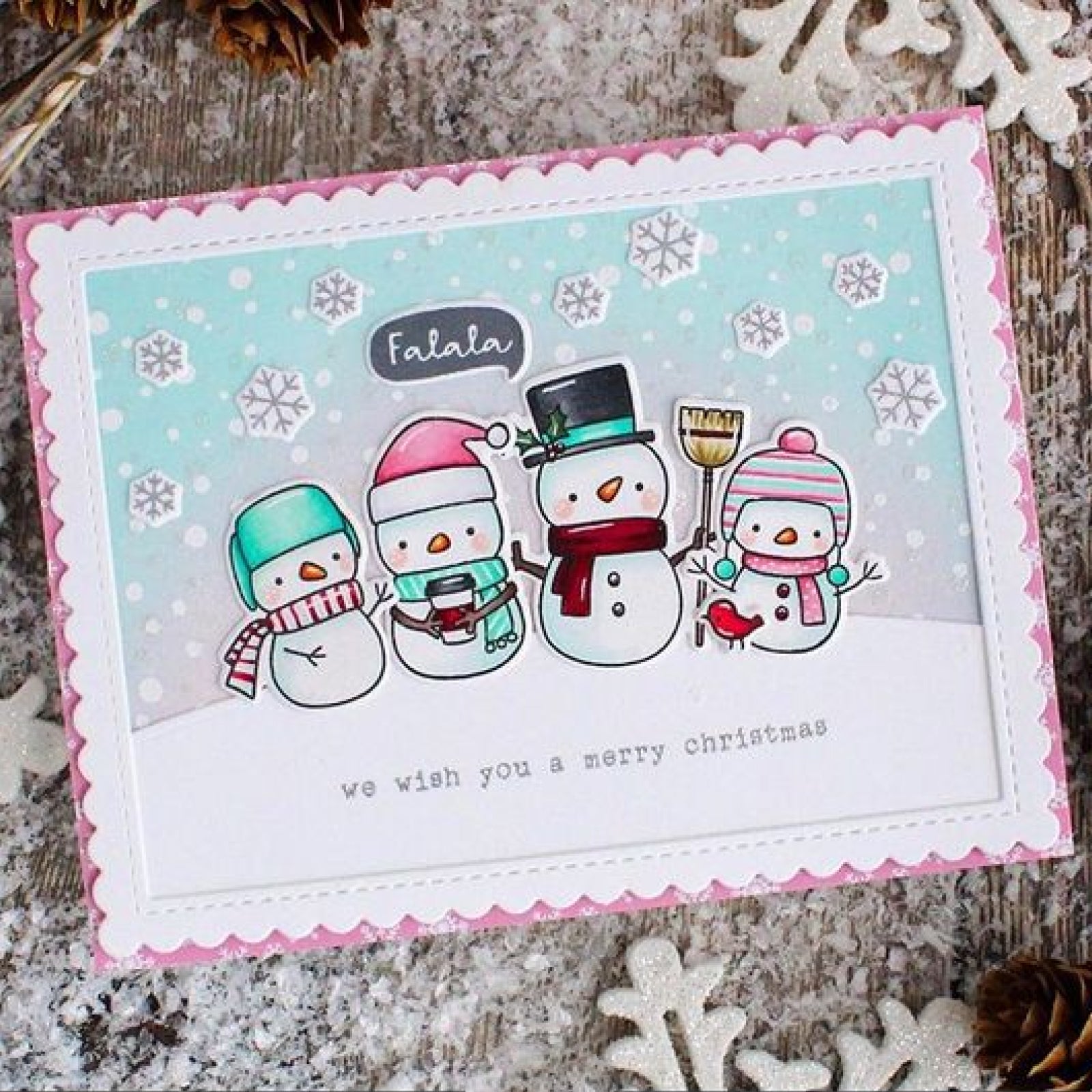 Nine Little Snowmen Cutting Dies & Stamps Set