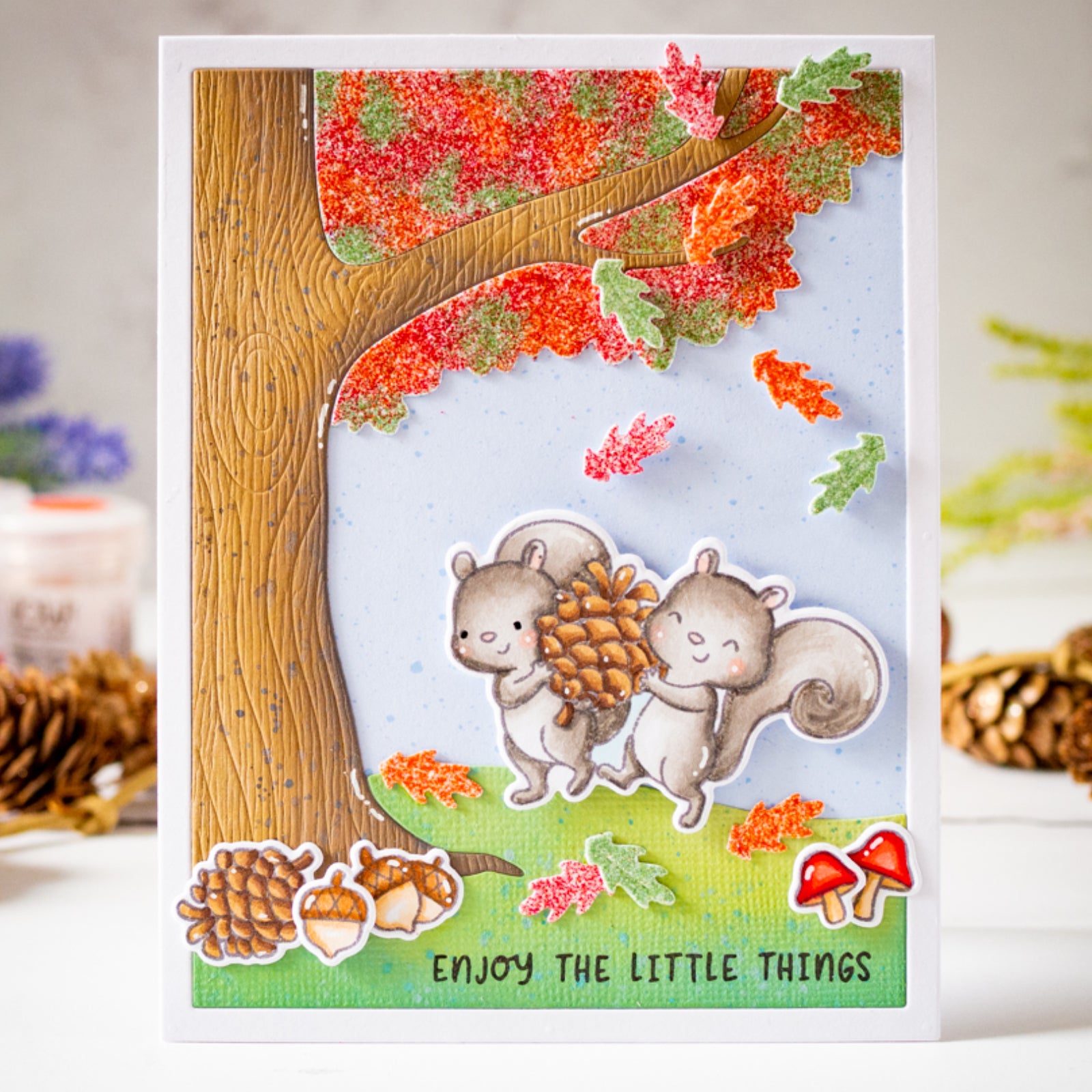 Oak Tree Close-up Background Frame Cutting Dies