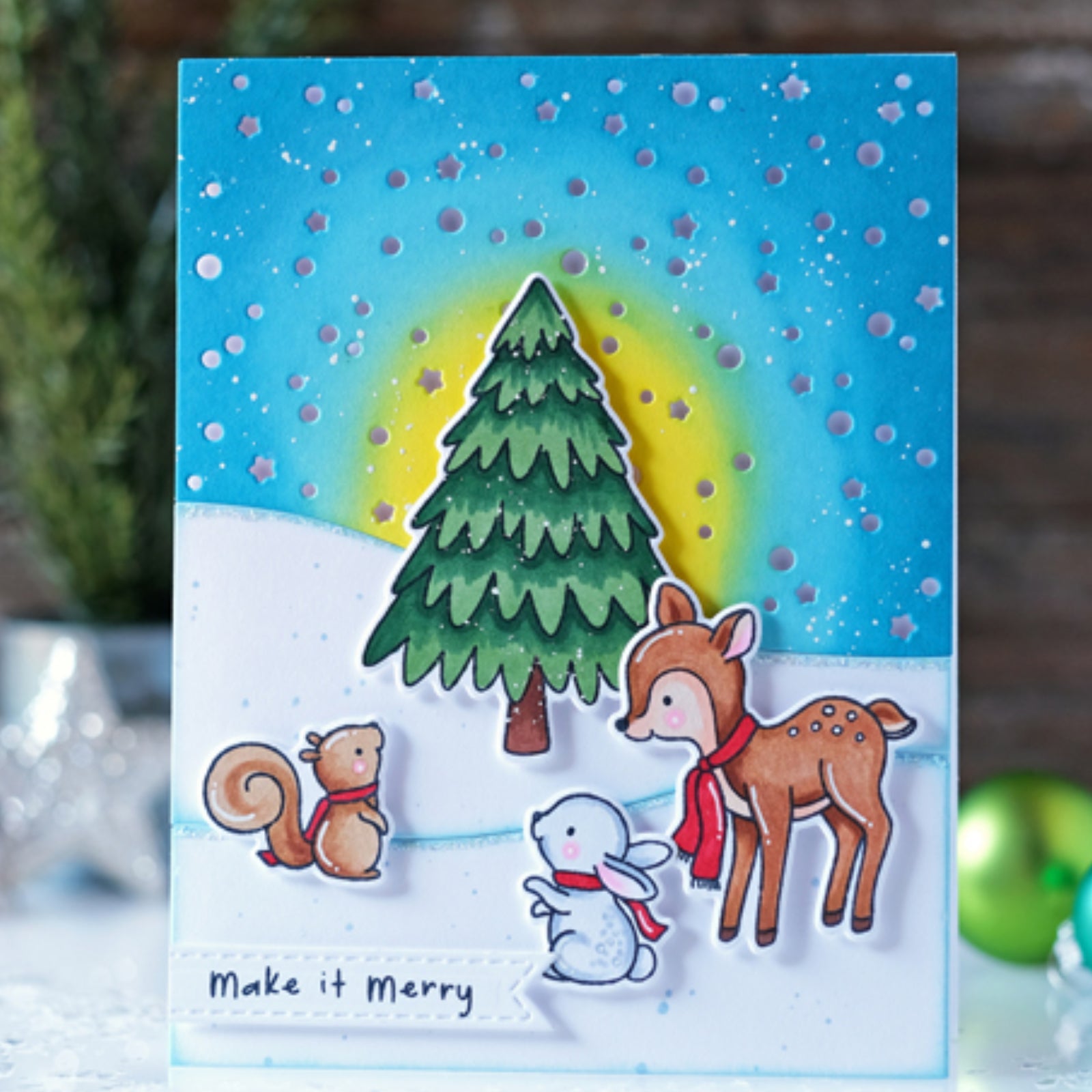 Let It Snow Background Scene Cutting Dies