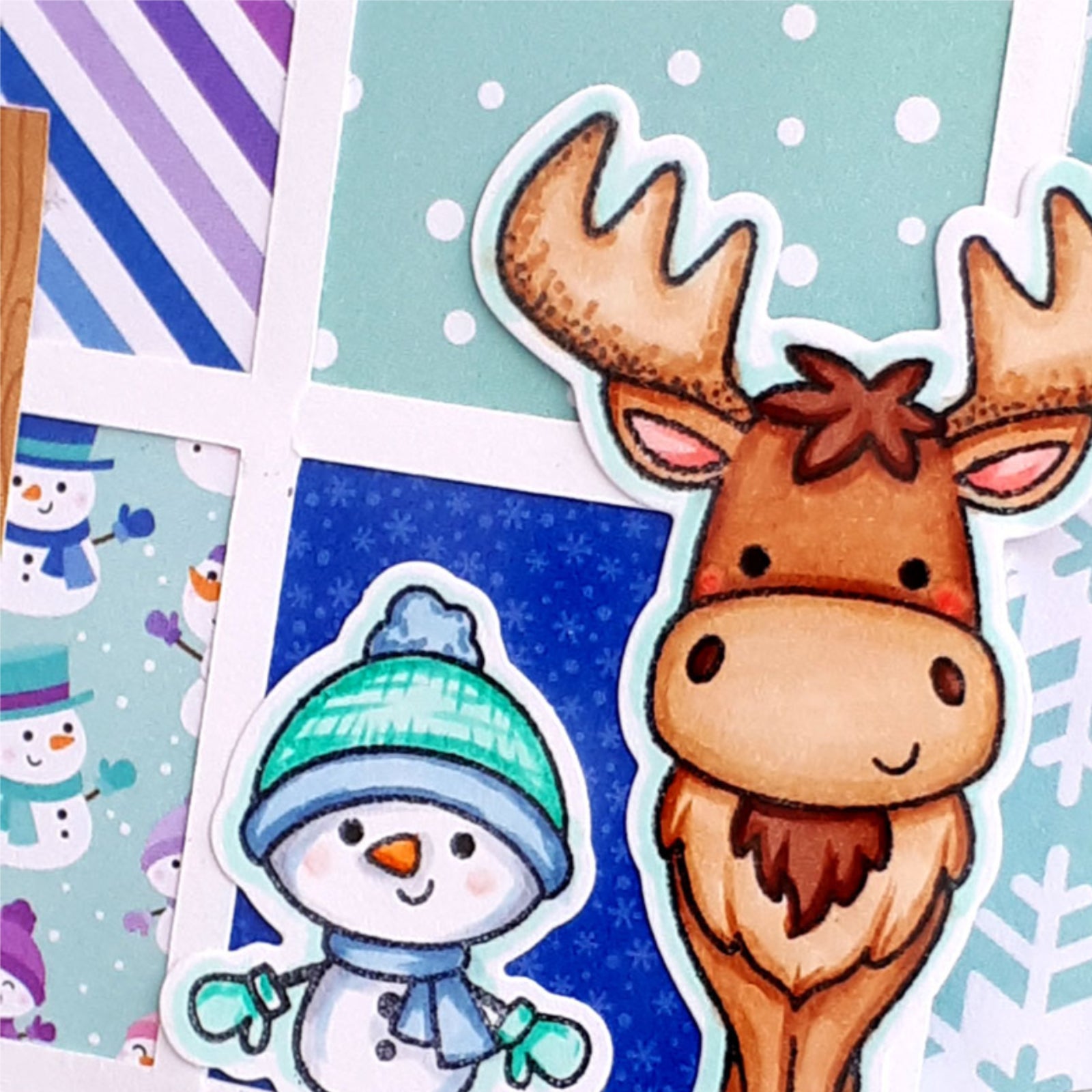 You’re Snow Much Fun Yetis & Snowmen w Snowflakes Cutting Dies & Stamps Set