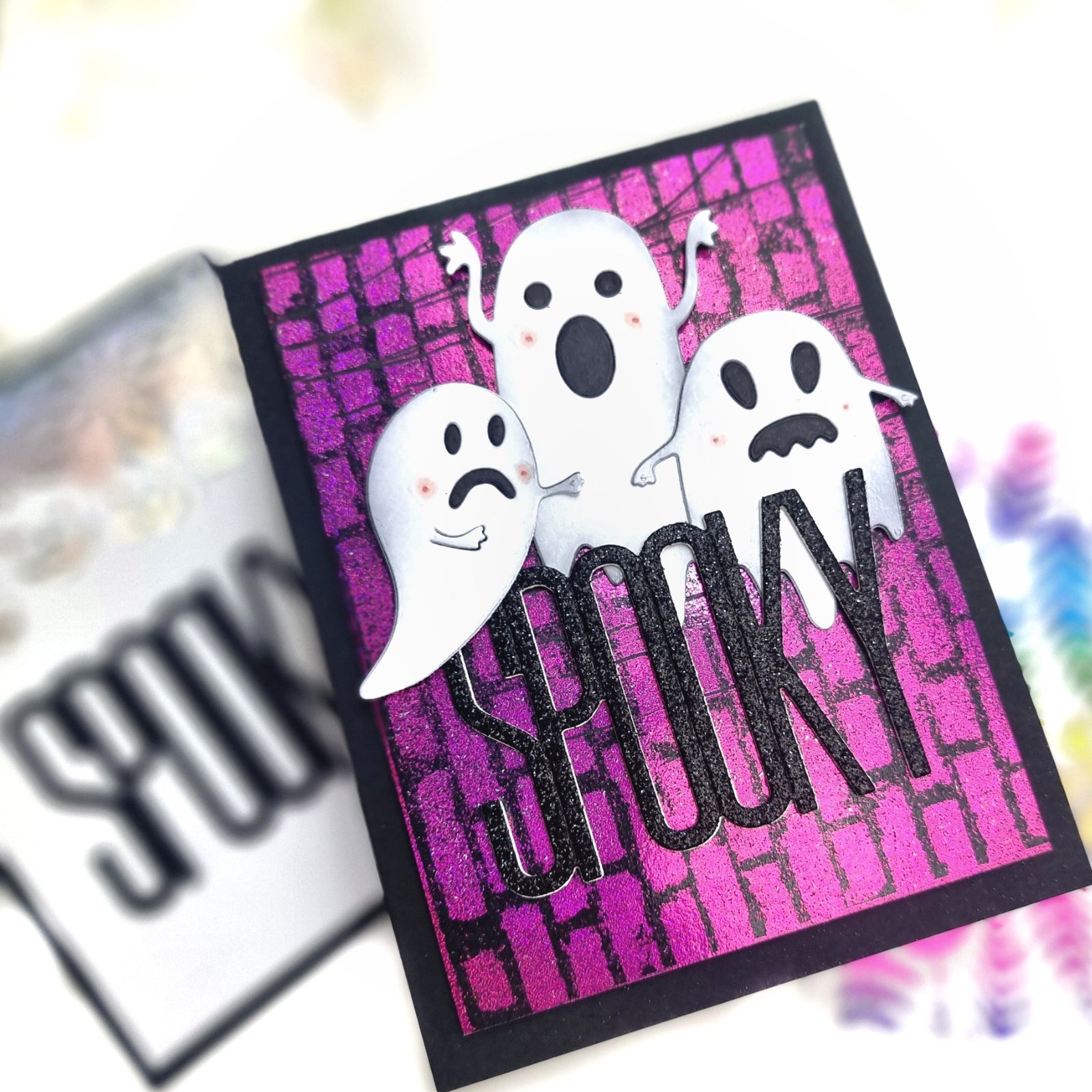 Have a Spooky Night Huge Slimline Sentiment w Shadow Cutting Dies