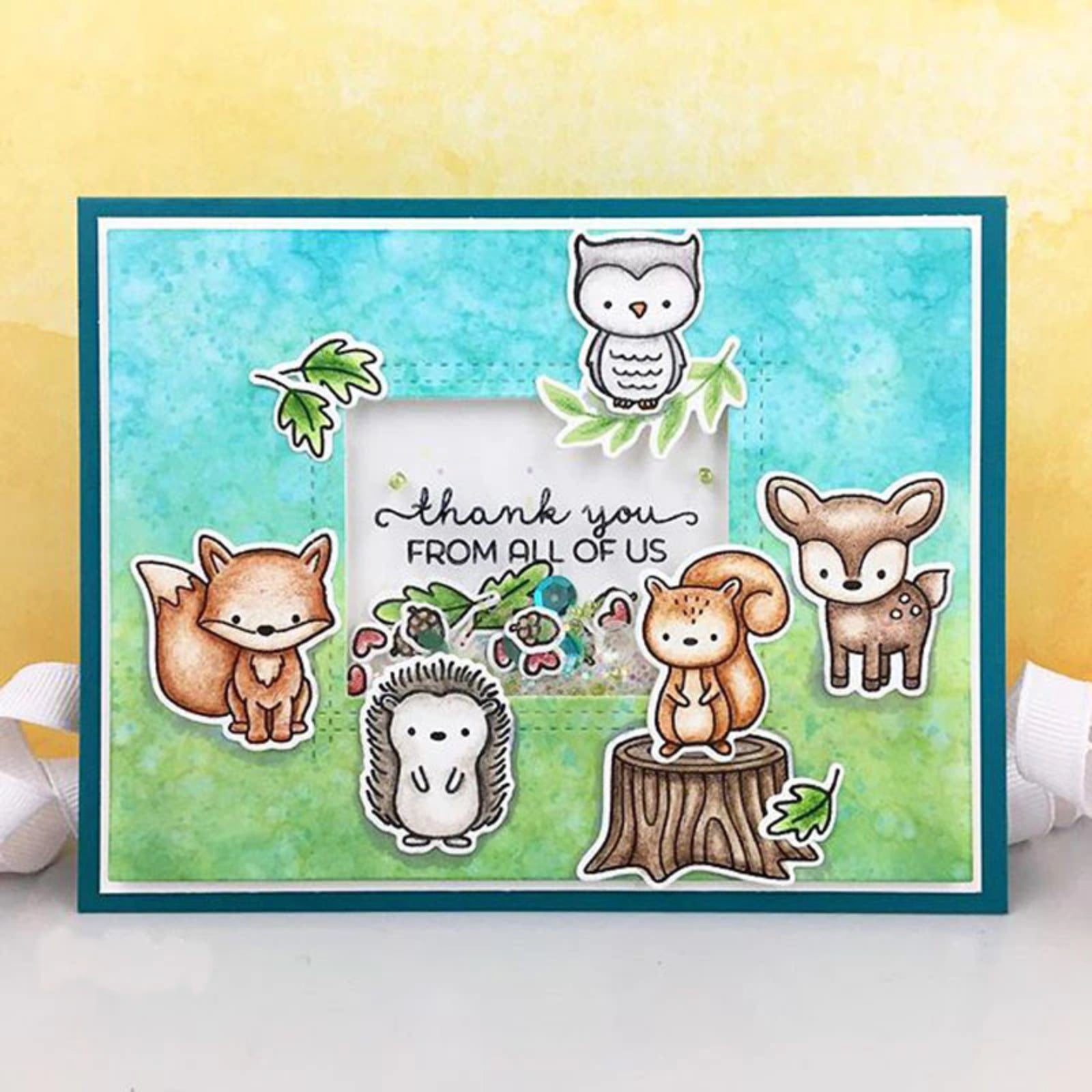 Gather Happy Moments Woodland Animals Cutting Die & Stamps Set