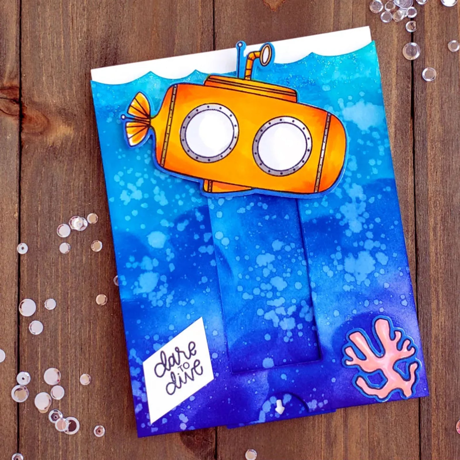 You Are Sublime Submarine w Sea Animals Cutting Dies & Stamps Set