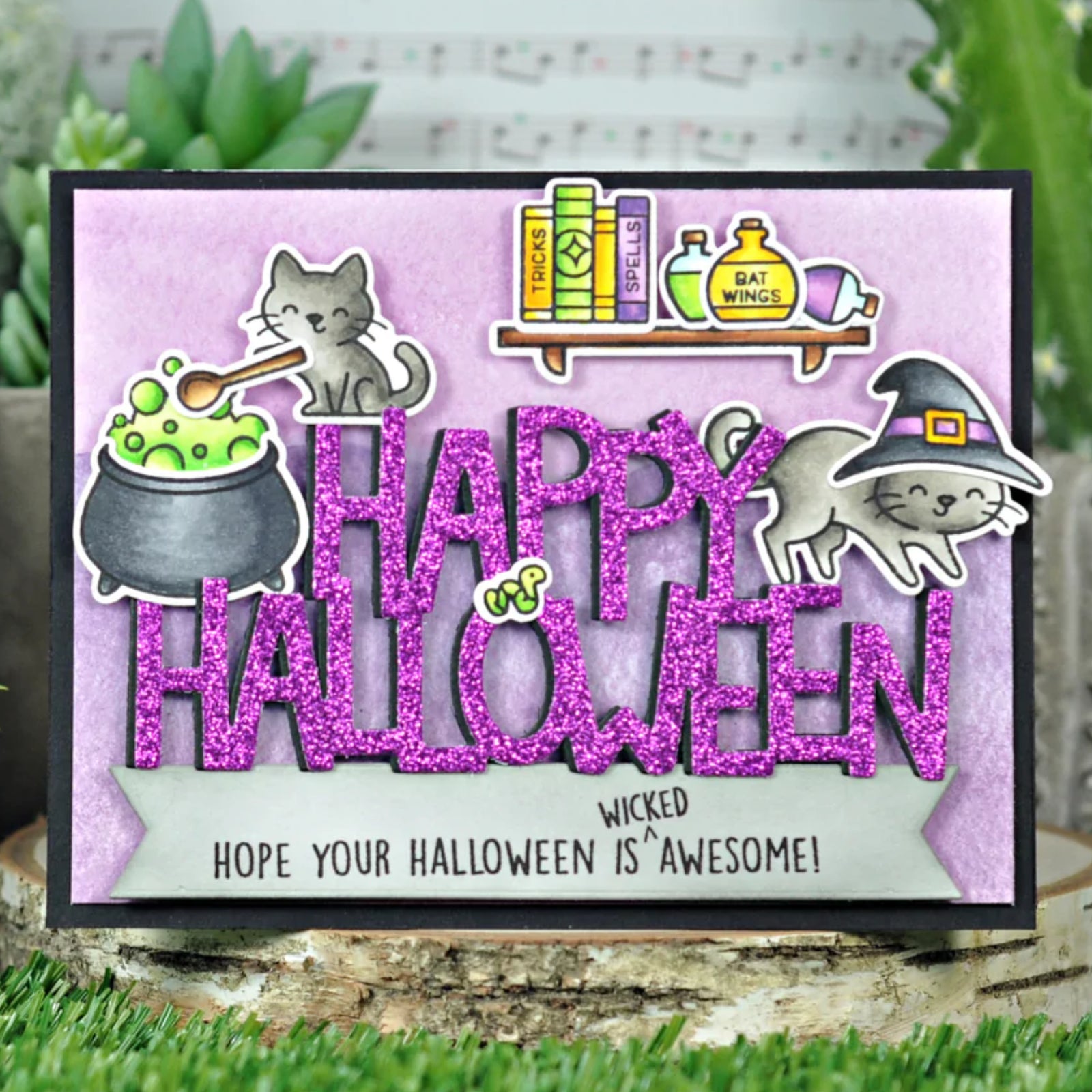 Happy Halloween Large Sentiment Words Cutting Die