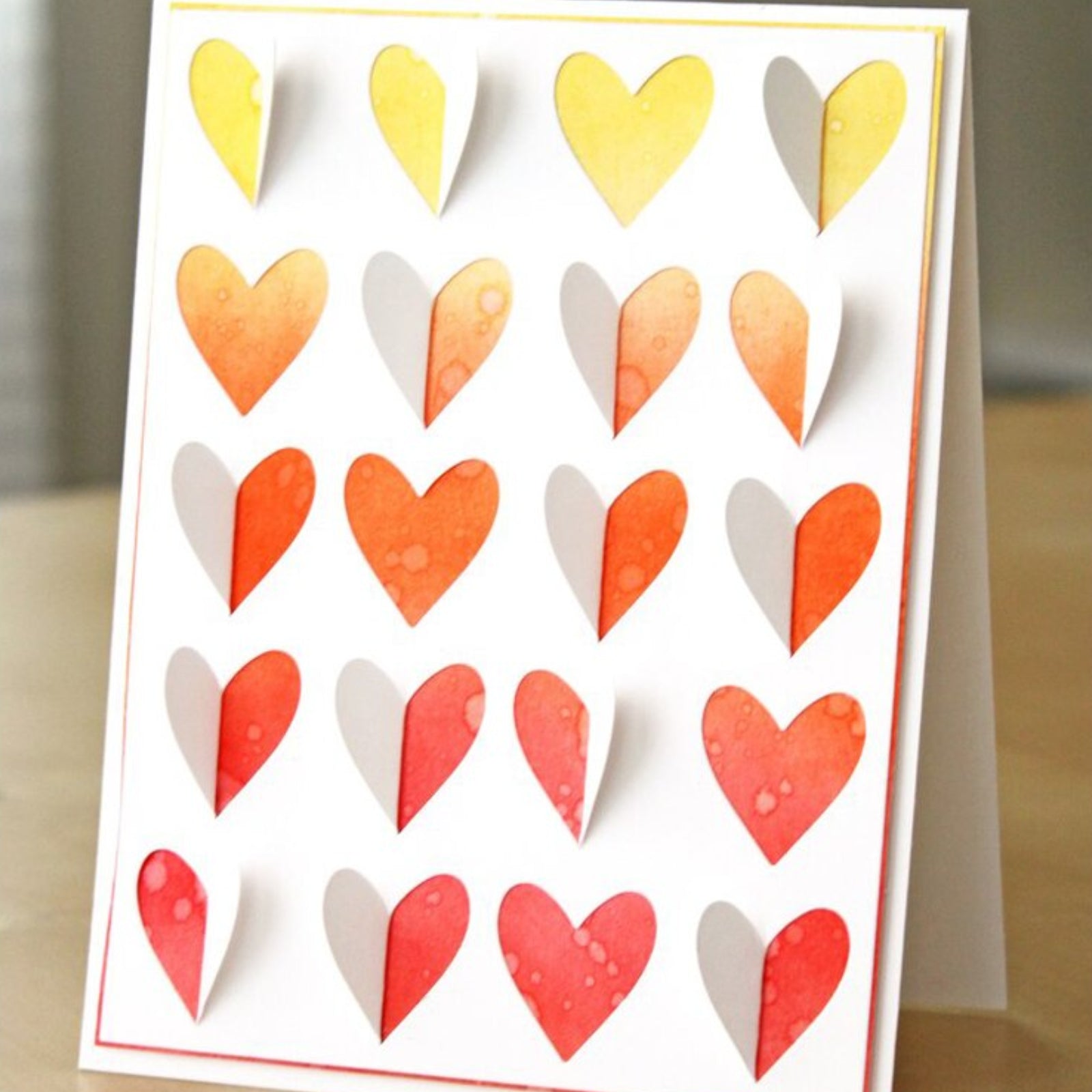 Folding Hearts 3D Background Cutting Die