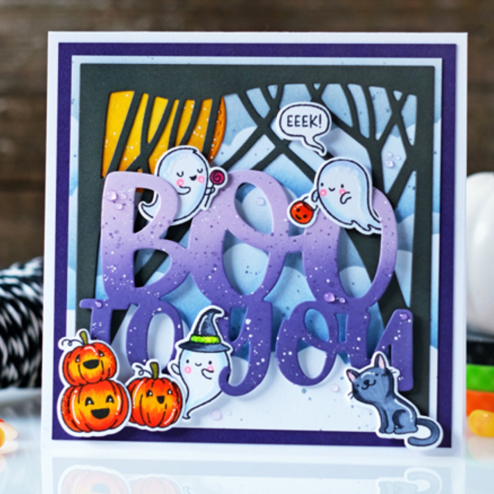 Boo Friends Halloween Cutting Dies & Stamps Set