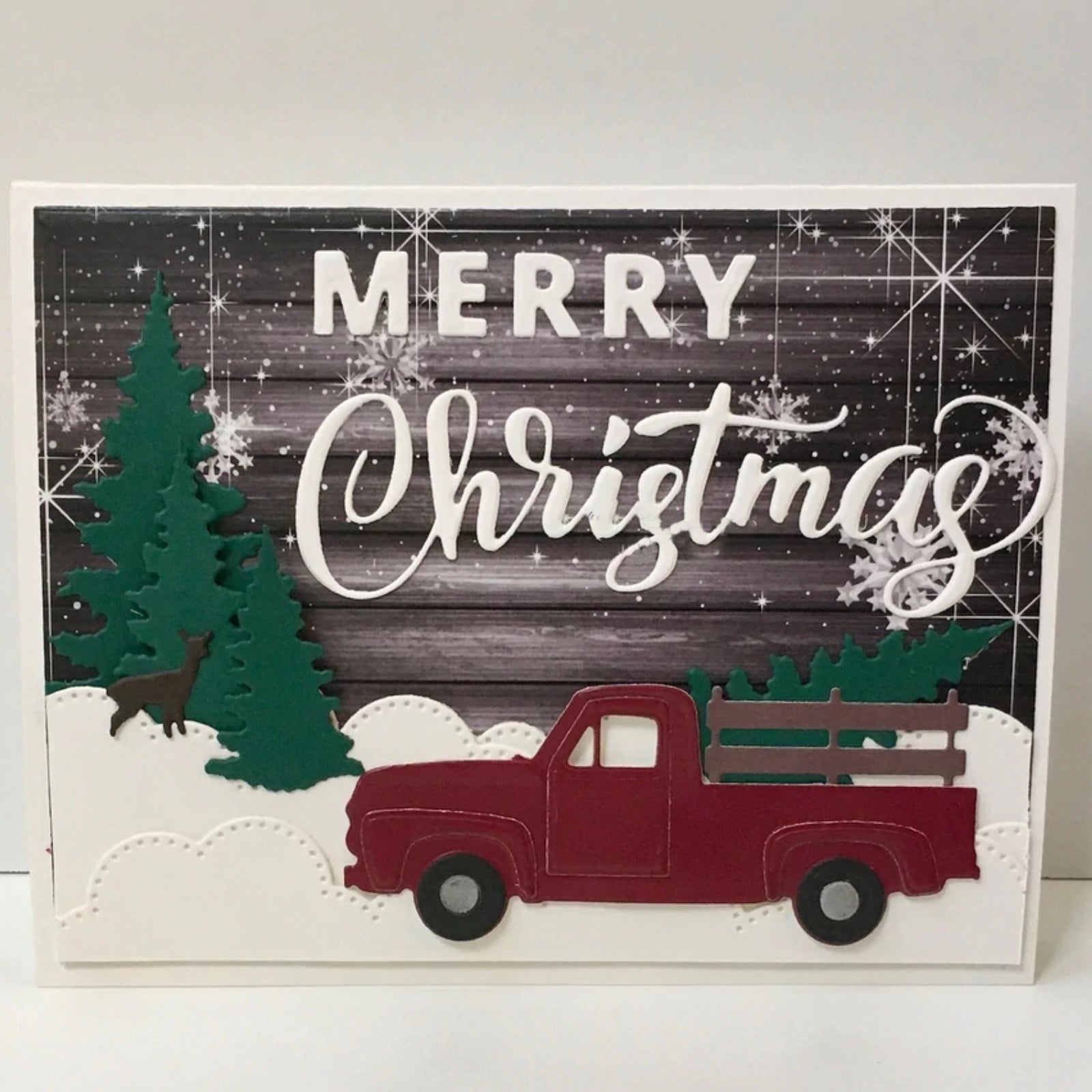 Vintage Pickup Truck Side Profile BYO Cutting & Embossing Dies