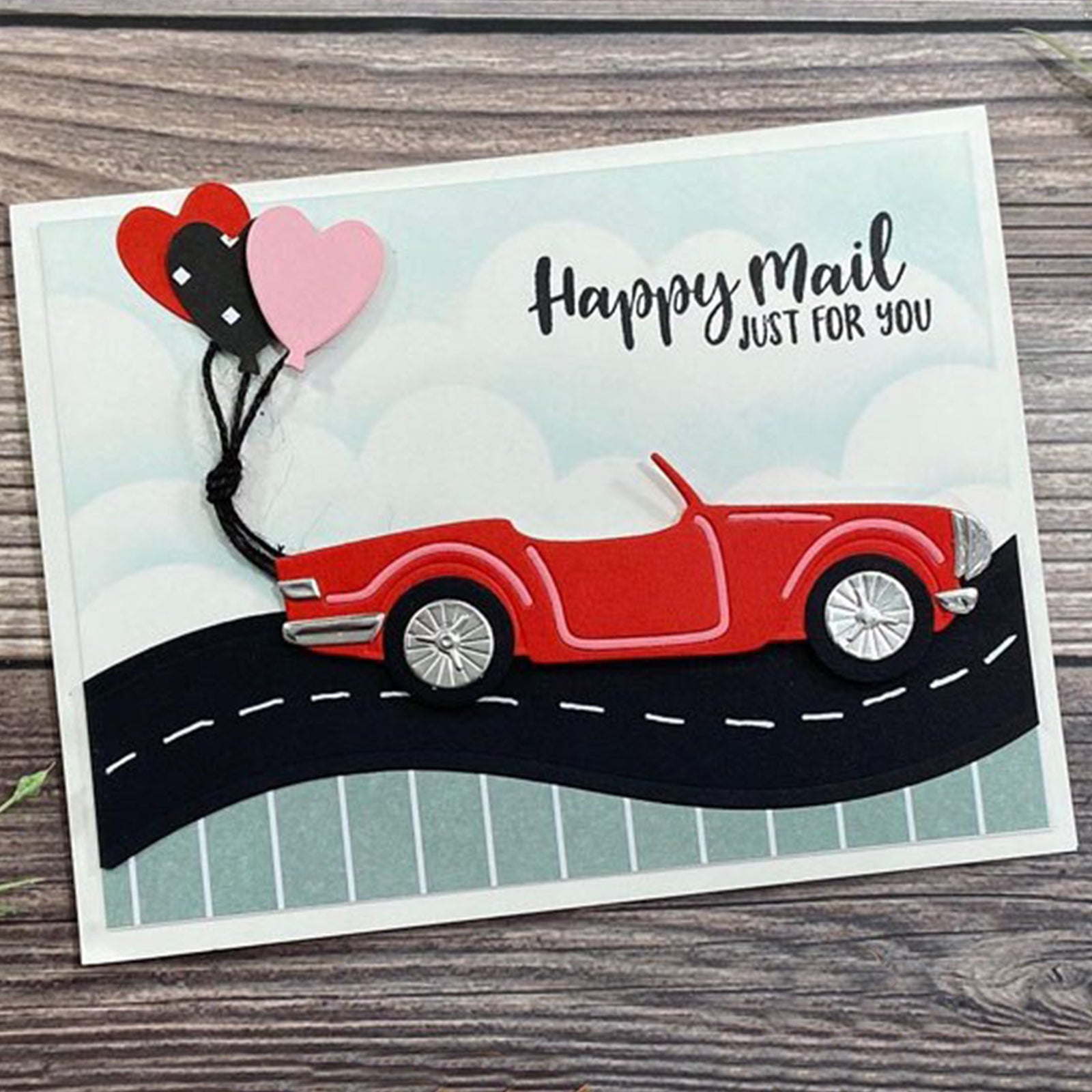 Classic Sports Car w Heart Balloons Cutting Dies – Love the Moment