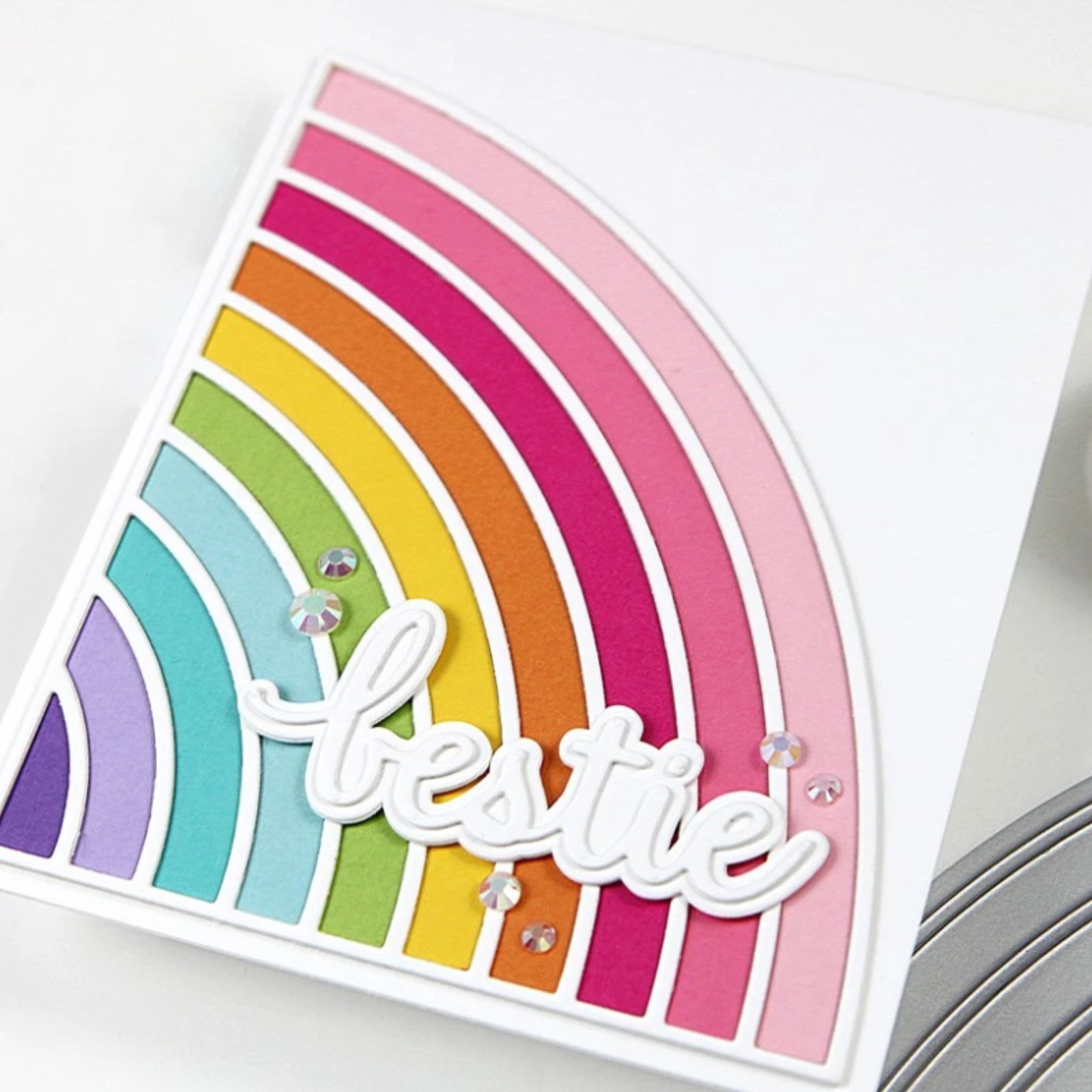 Hello Beautiful Sentiment Words w Shadows Cutting Dies