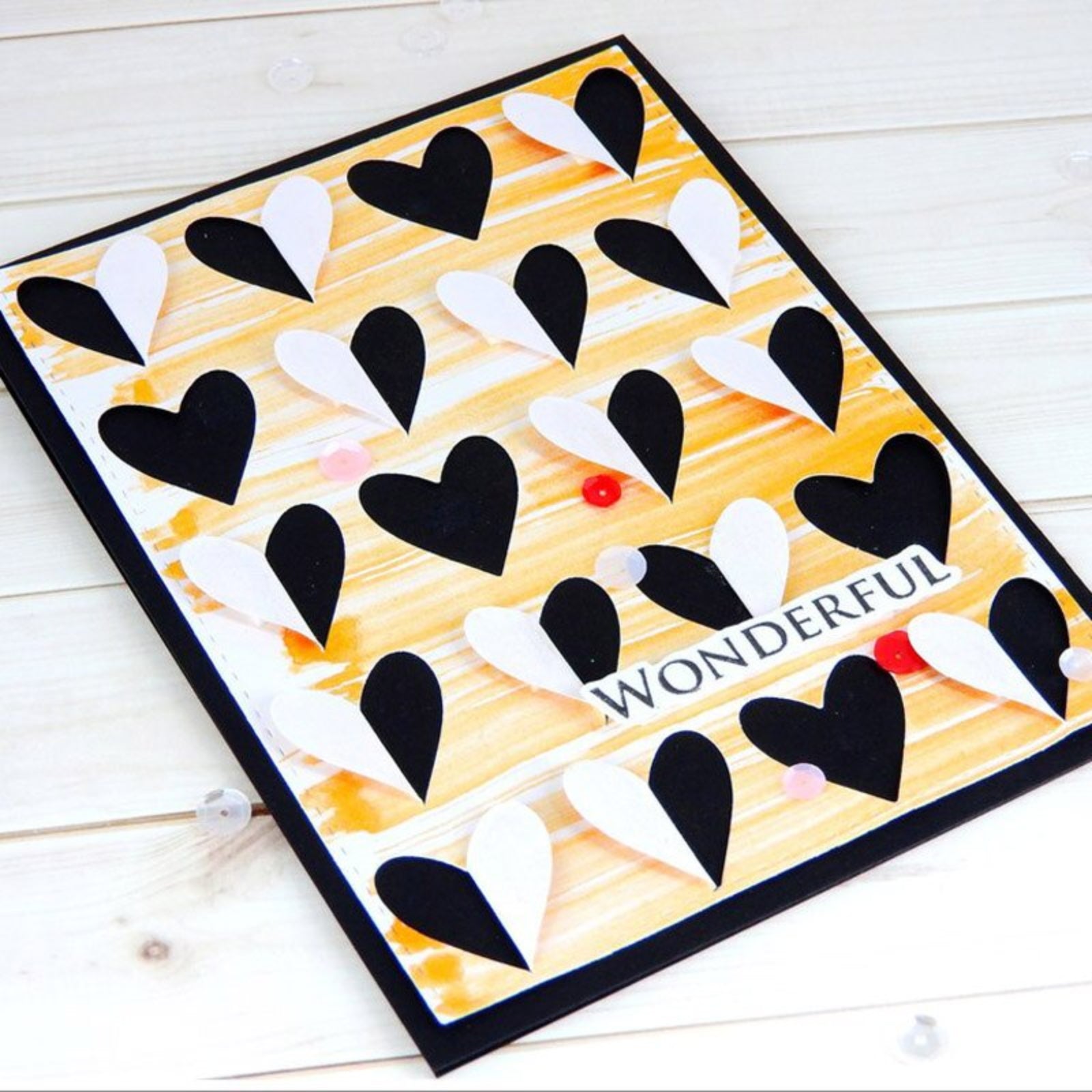Folding Hearts 3D Background Cutting Die