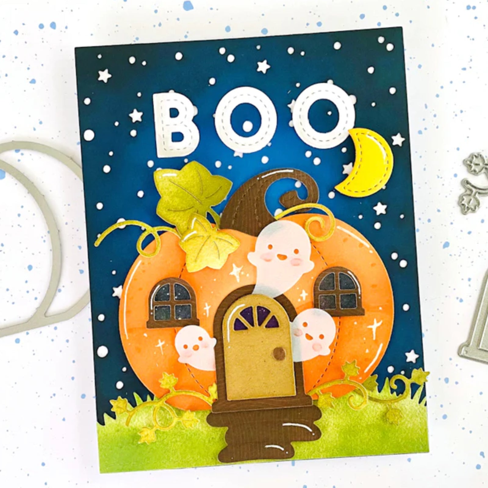 Stitched Pumpkin House Cutting Die Set