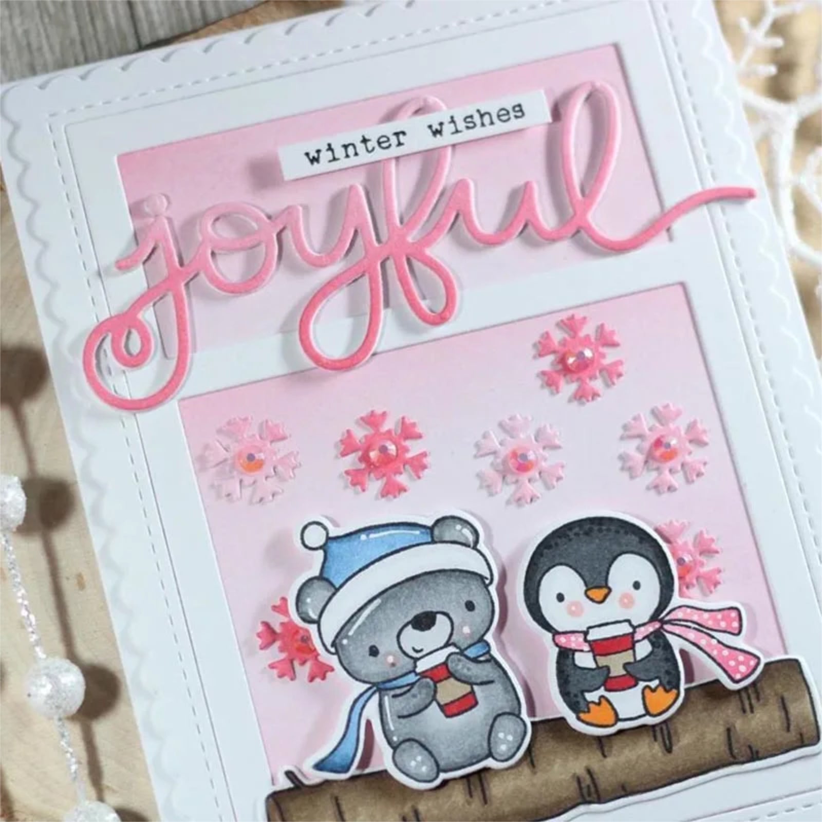 Xmas Trio Large Sentiment Words Cutting Dies #2 – Rejoice Joyful Noel