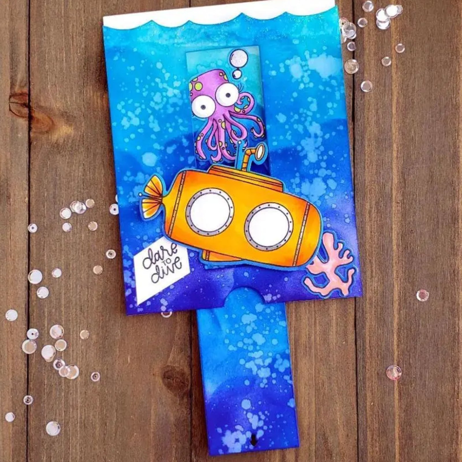 You Are Sublime Submarine w Sea Animals Cutting Dies & Stamps Set