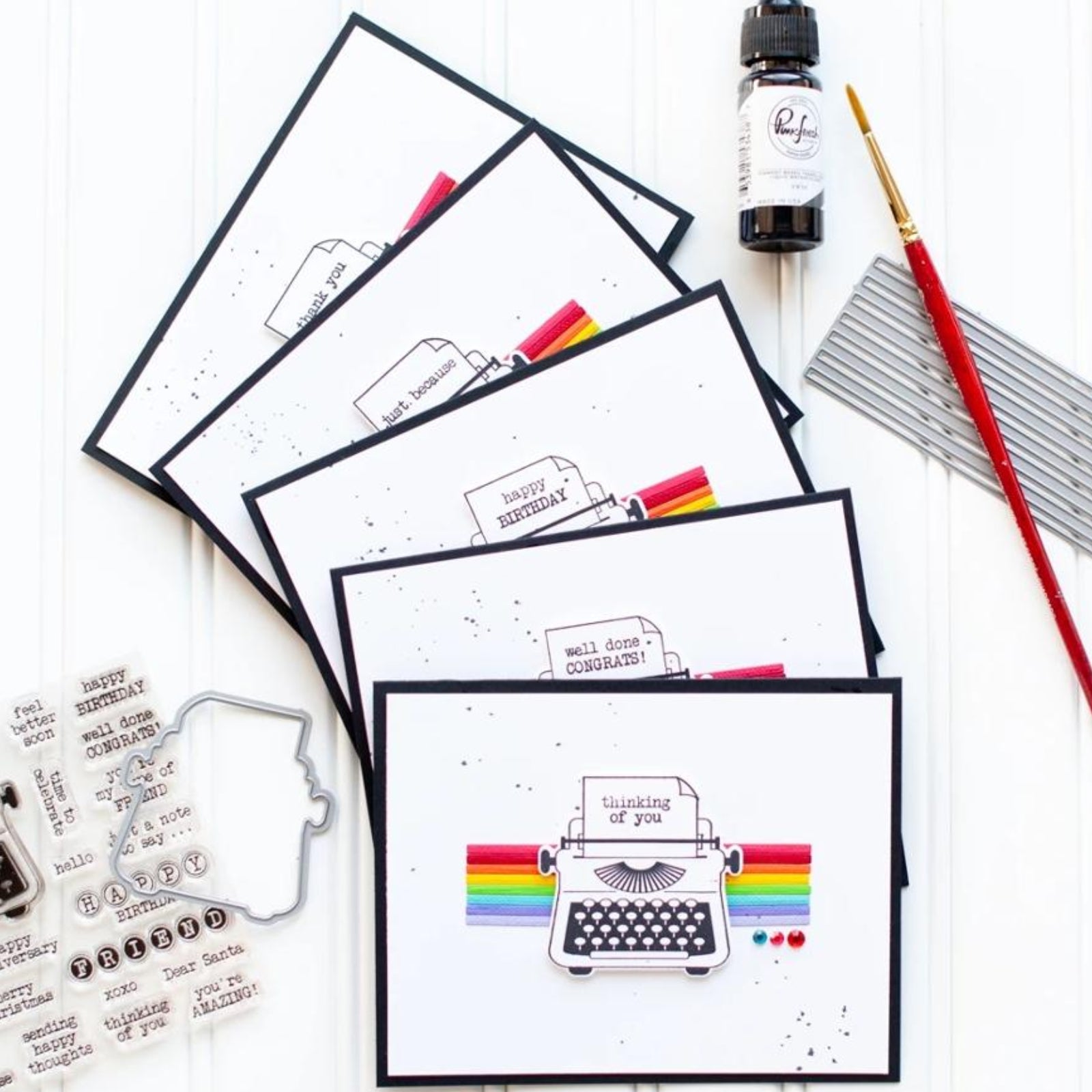 You’re My Type Typewriter w Hearts & Numbers Small Cutting Dies & Stamps Set